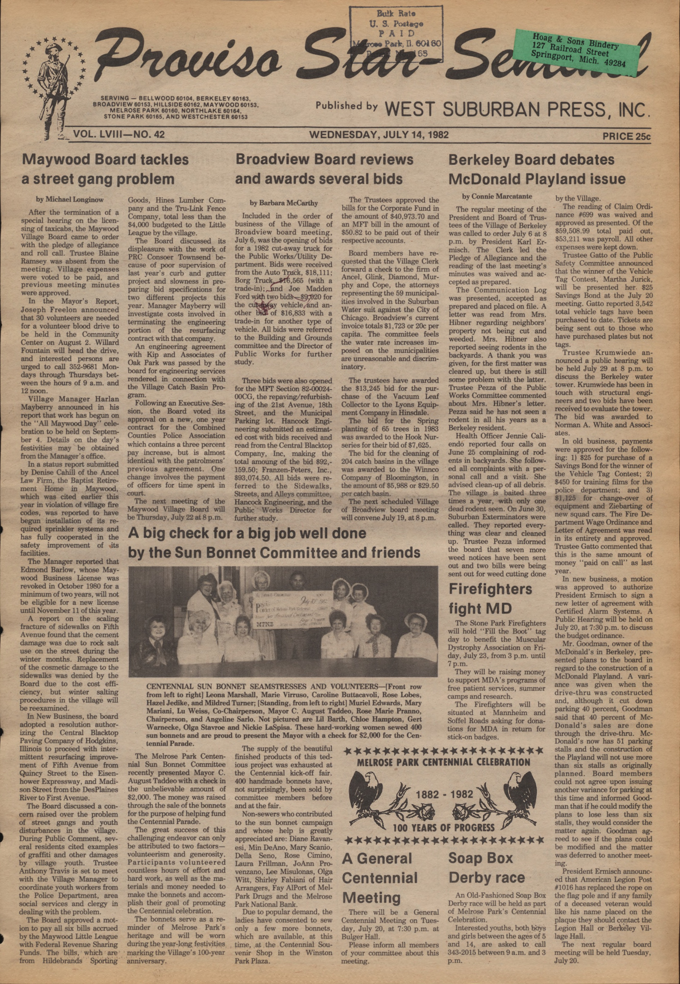 Proviso Star-Sentinel – 19820714
