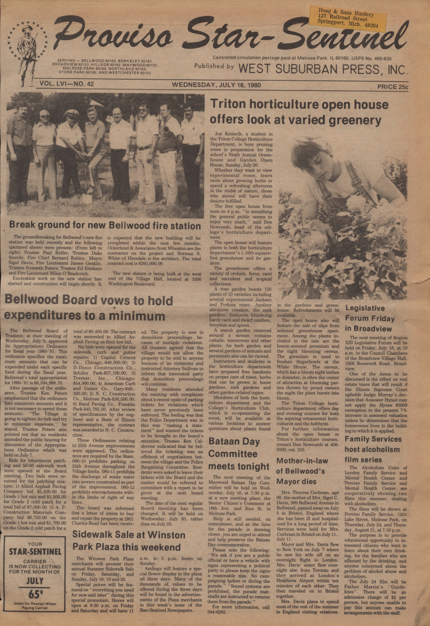 Proviso Star-Sentinel – 19800716
