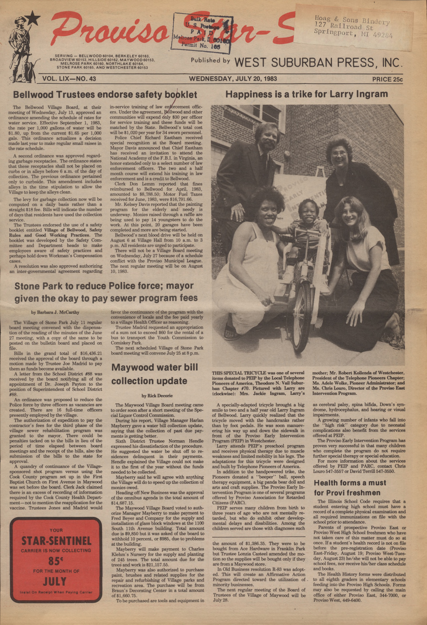 Proviso Star-Sentinel – 19830720