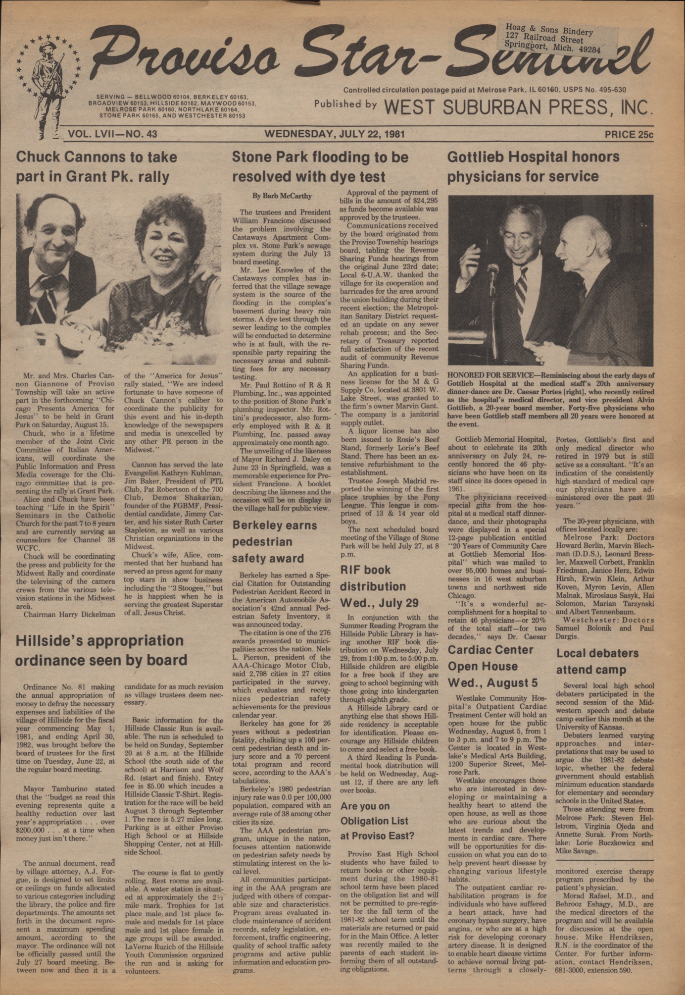 Proviso Star-Sentinel – 19810722