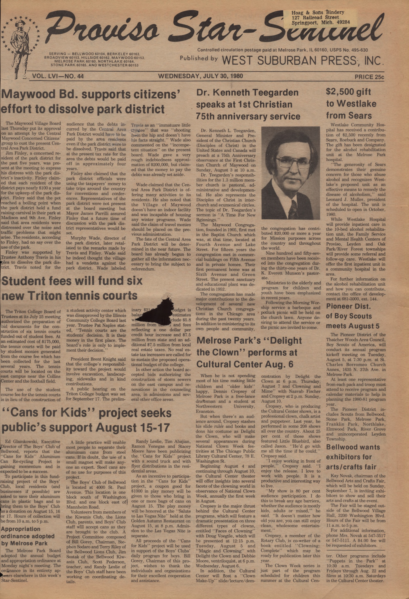 Proviso Star-Sentinel – 19800730