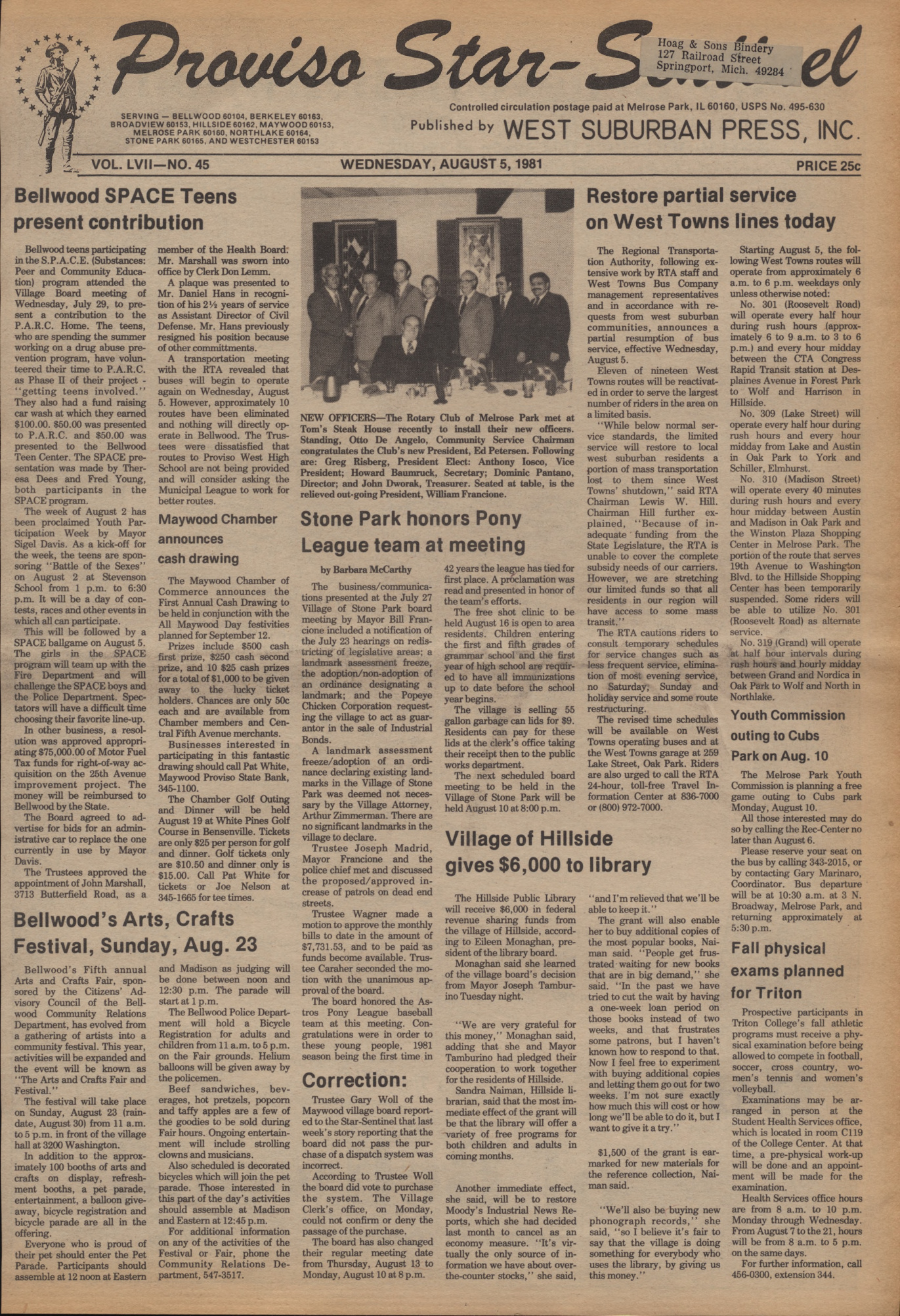 Proviso Star-Sentinel – 19810805