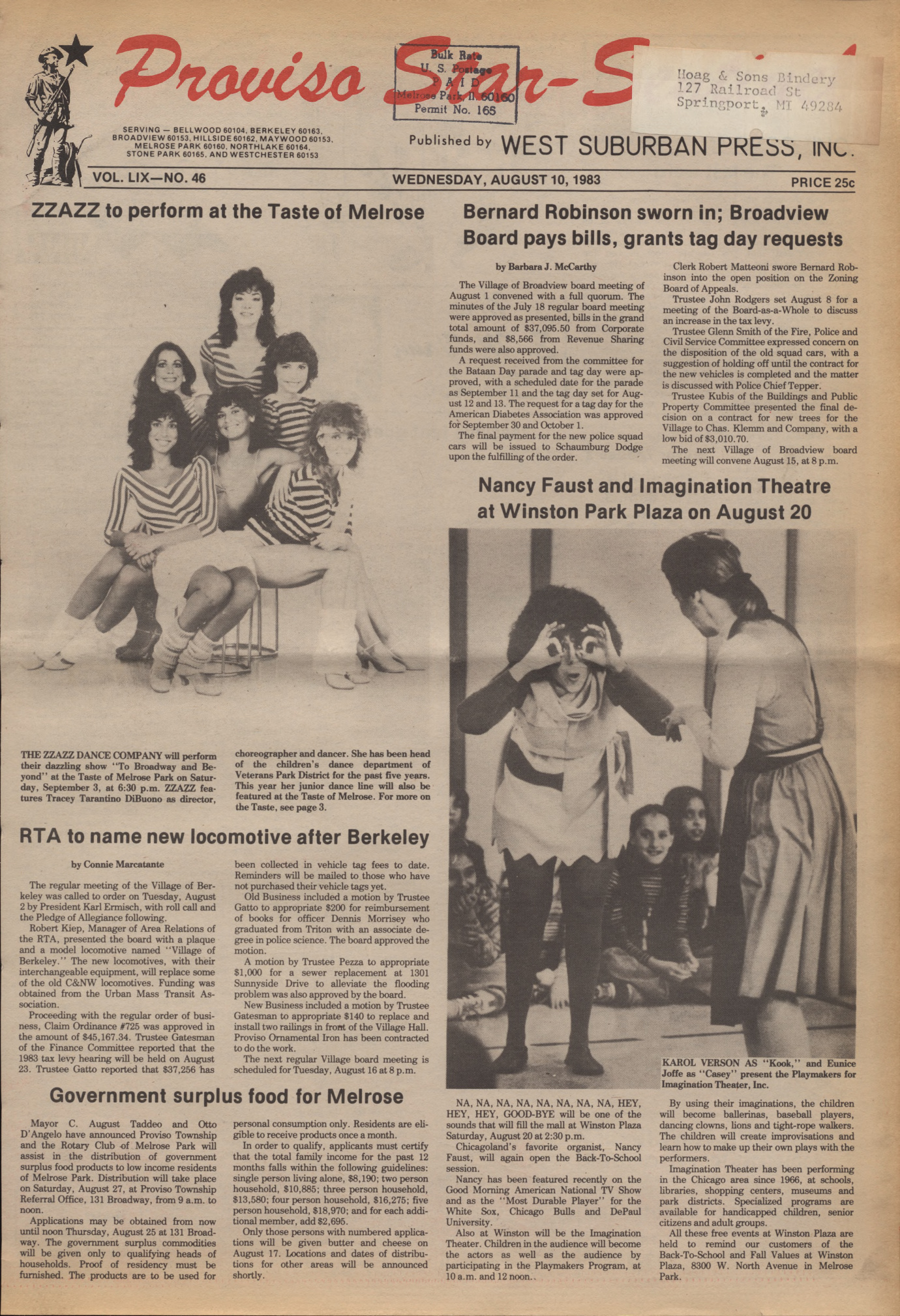 Proviso Star-Sentinel – 19830810