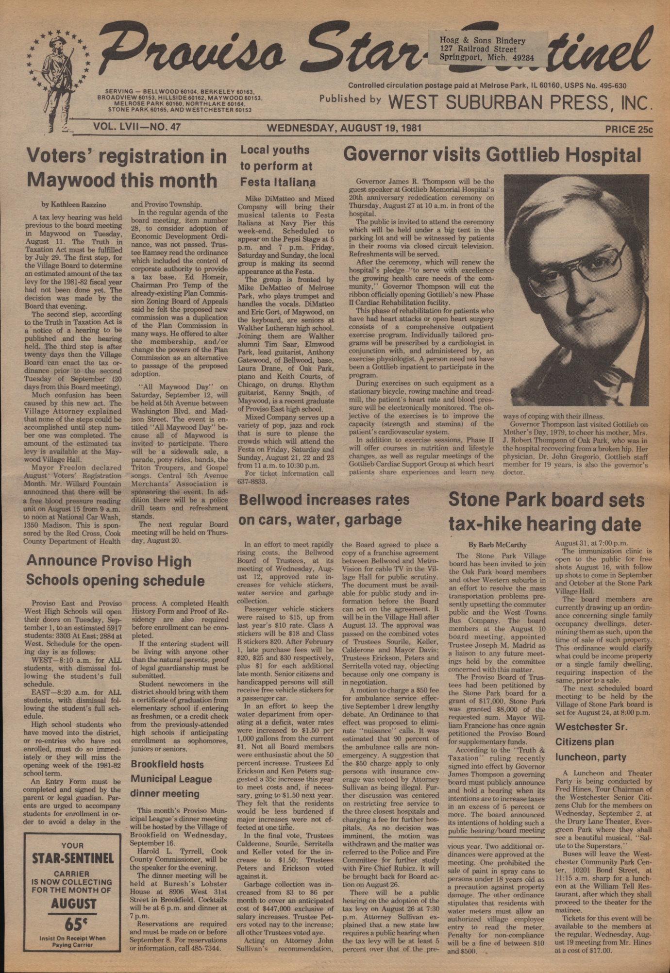 Proviso Star-Sentinel – 19810819