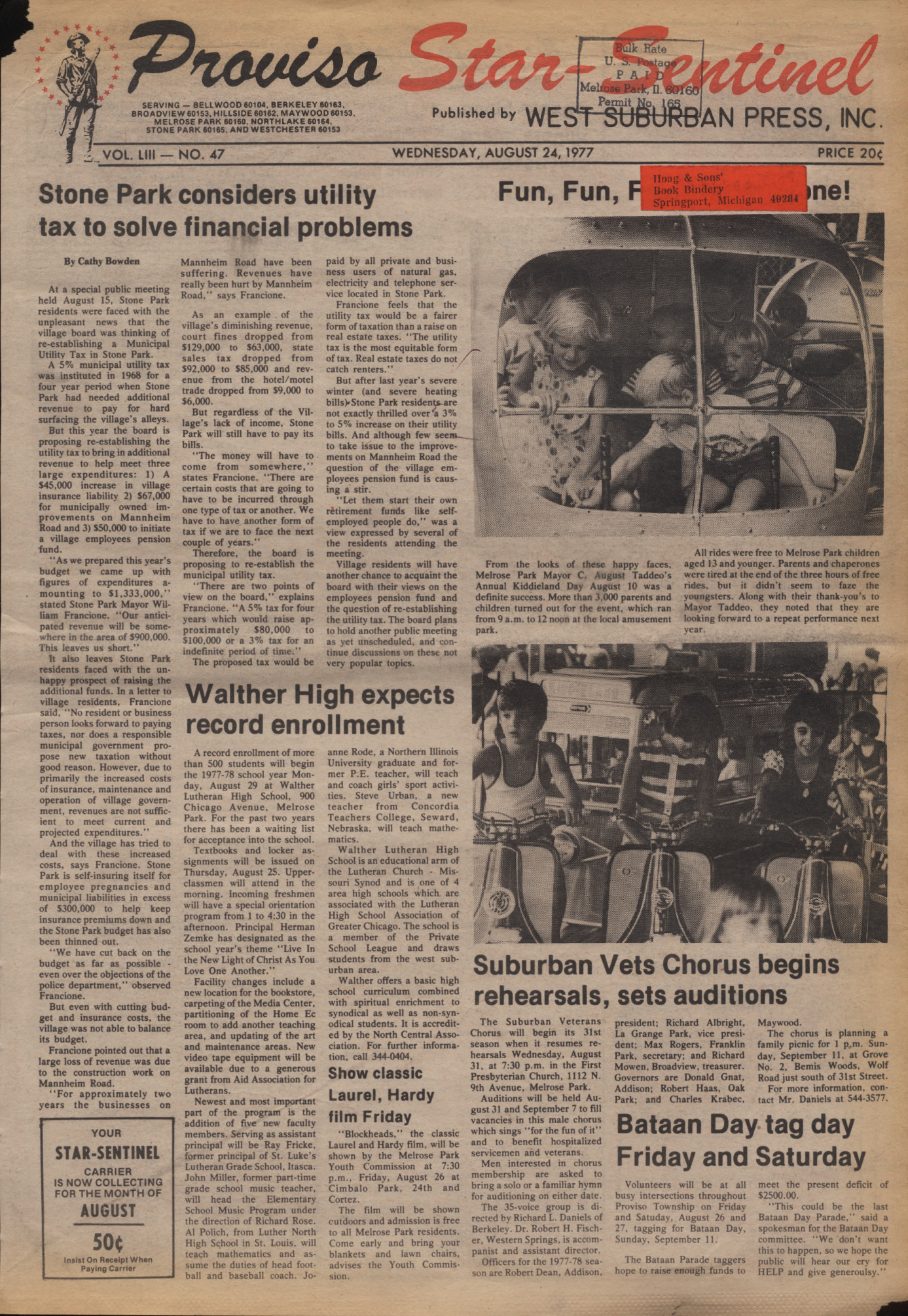 Proviso Star-Sentinel – 19770824