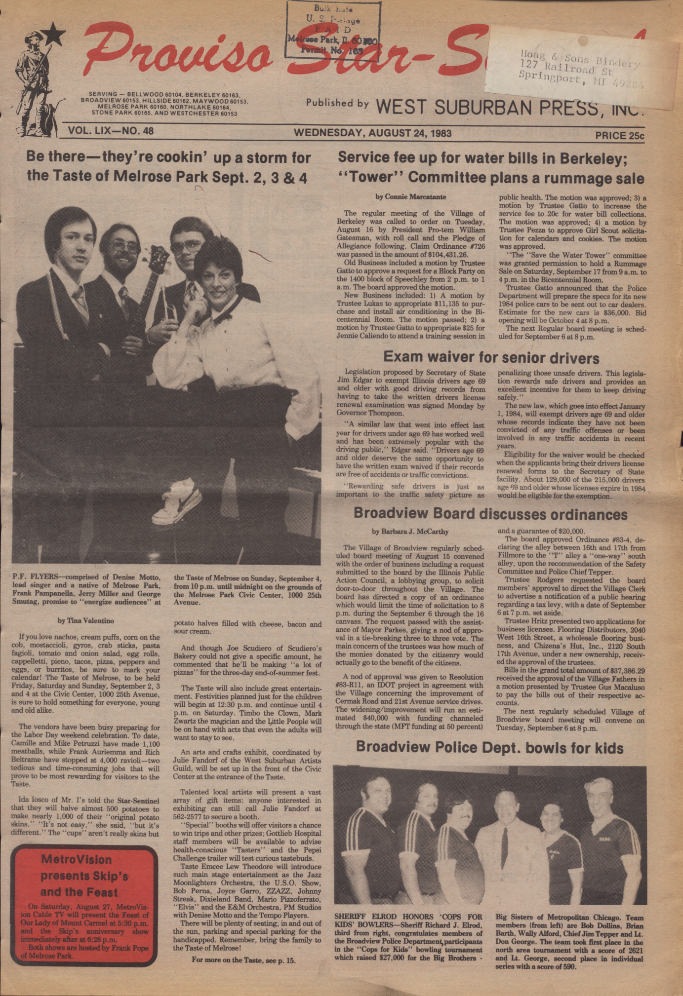Proviso Star-Sentinel – 19830824
