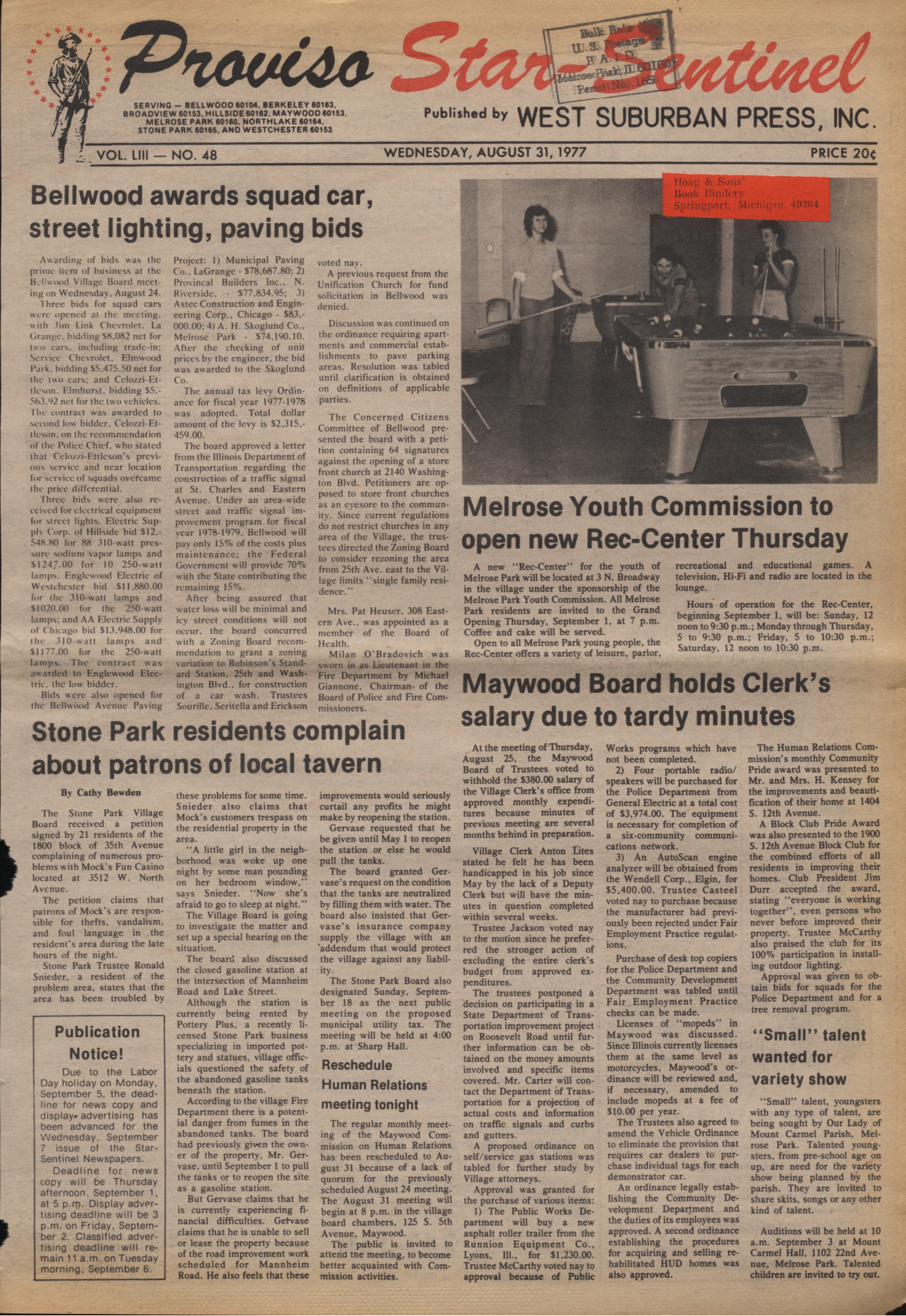 Proviso Star-Sentinel – 19770831