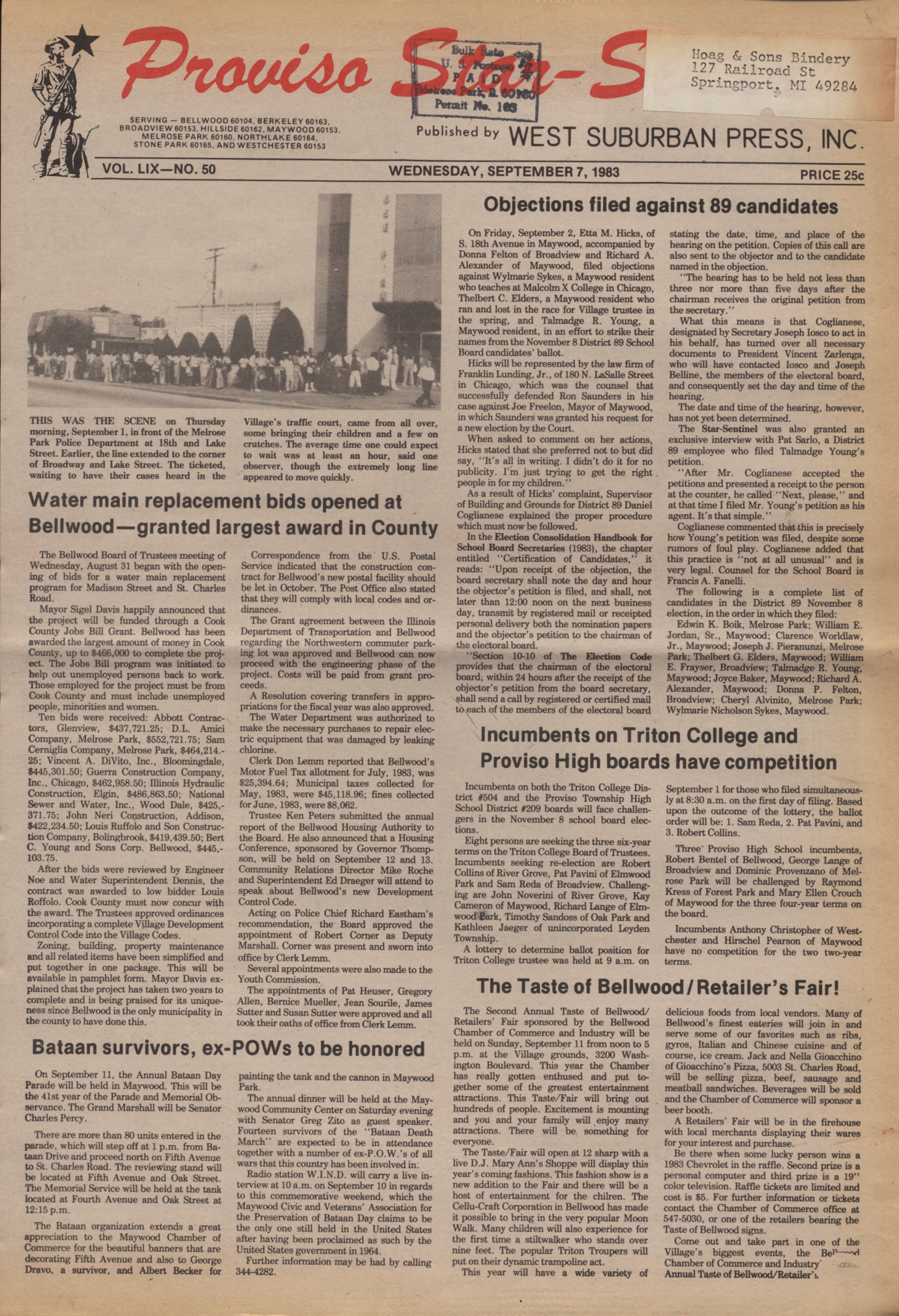 Proviso Star-Sentinel – 19830907