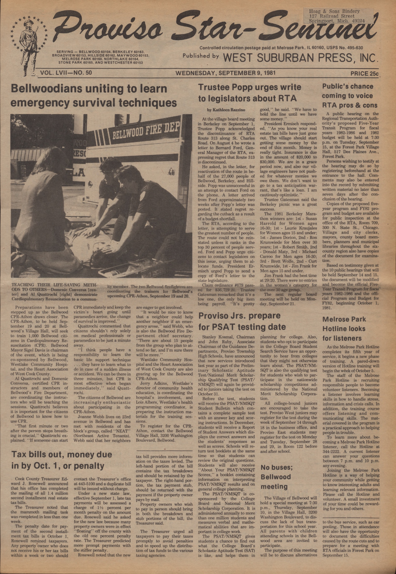 Proviso Star-Sentinel – 19810909