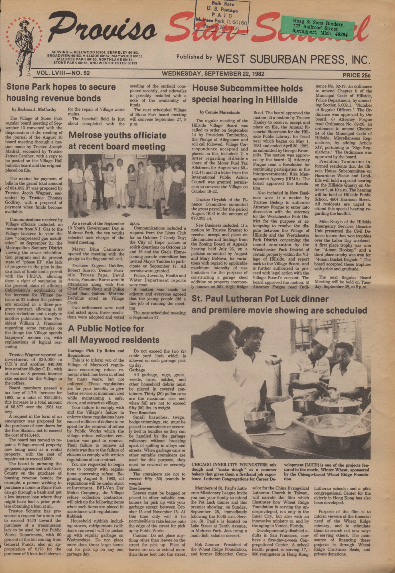 Proviso Star-Sentinel – 19820922