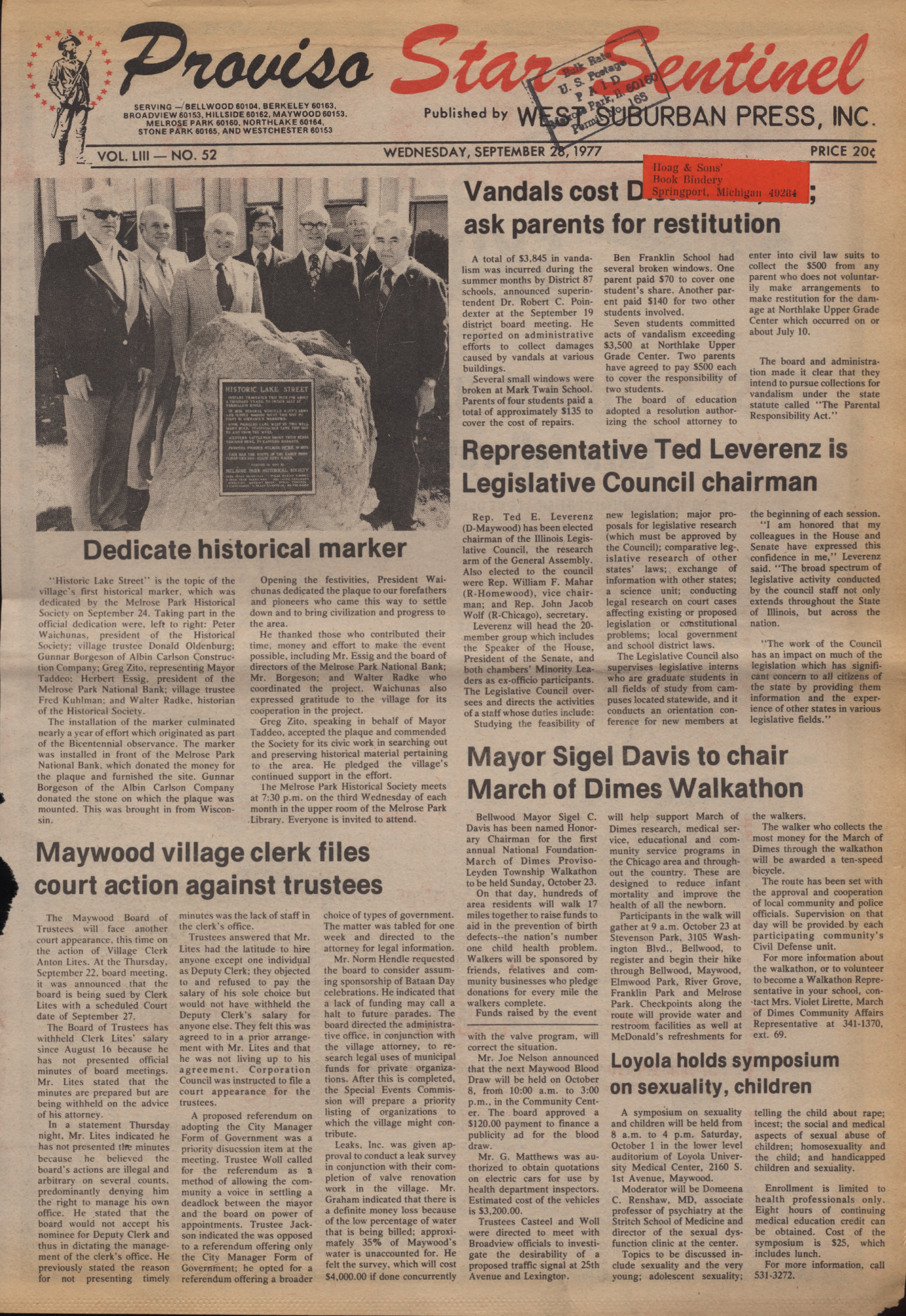 Proviso Star-Sentinel – 19770928