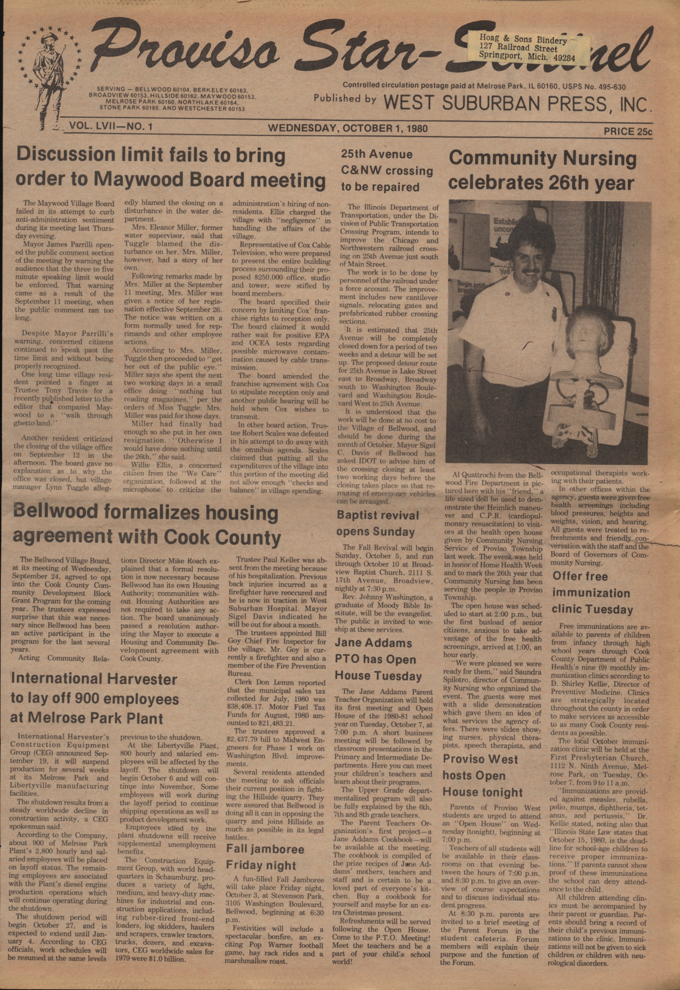 Proviso Star-Sentinel – 19801001