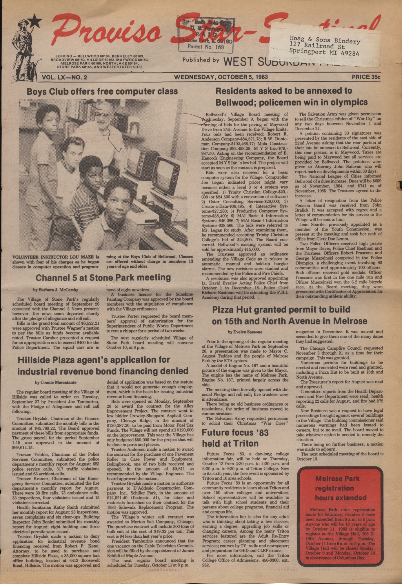 Proviso Star-Sentinel – 19831005