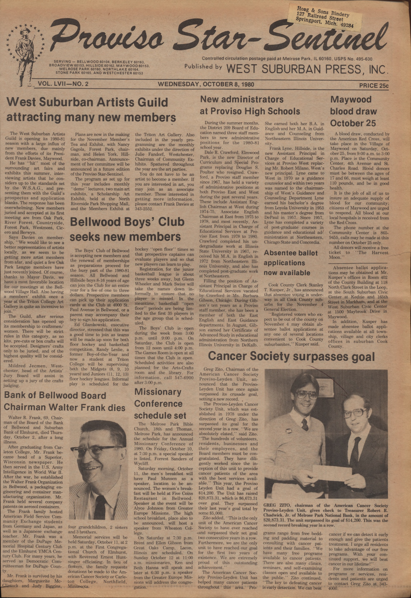Proviso Star-Sentinel – 19801008