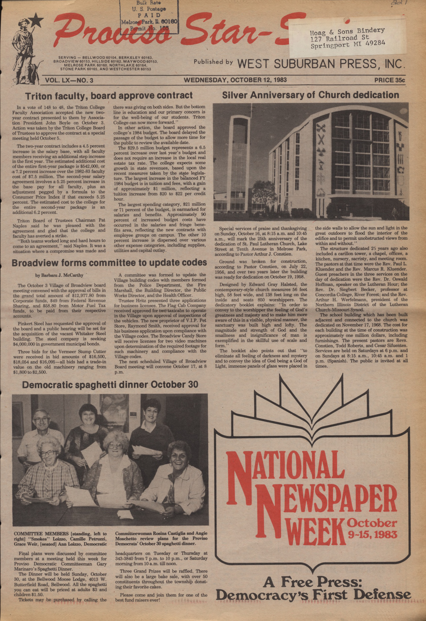 Proviso Star-Sentinel – 19831012