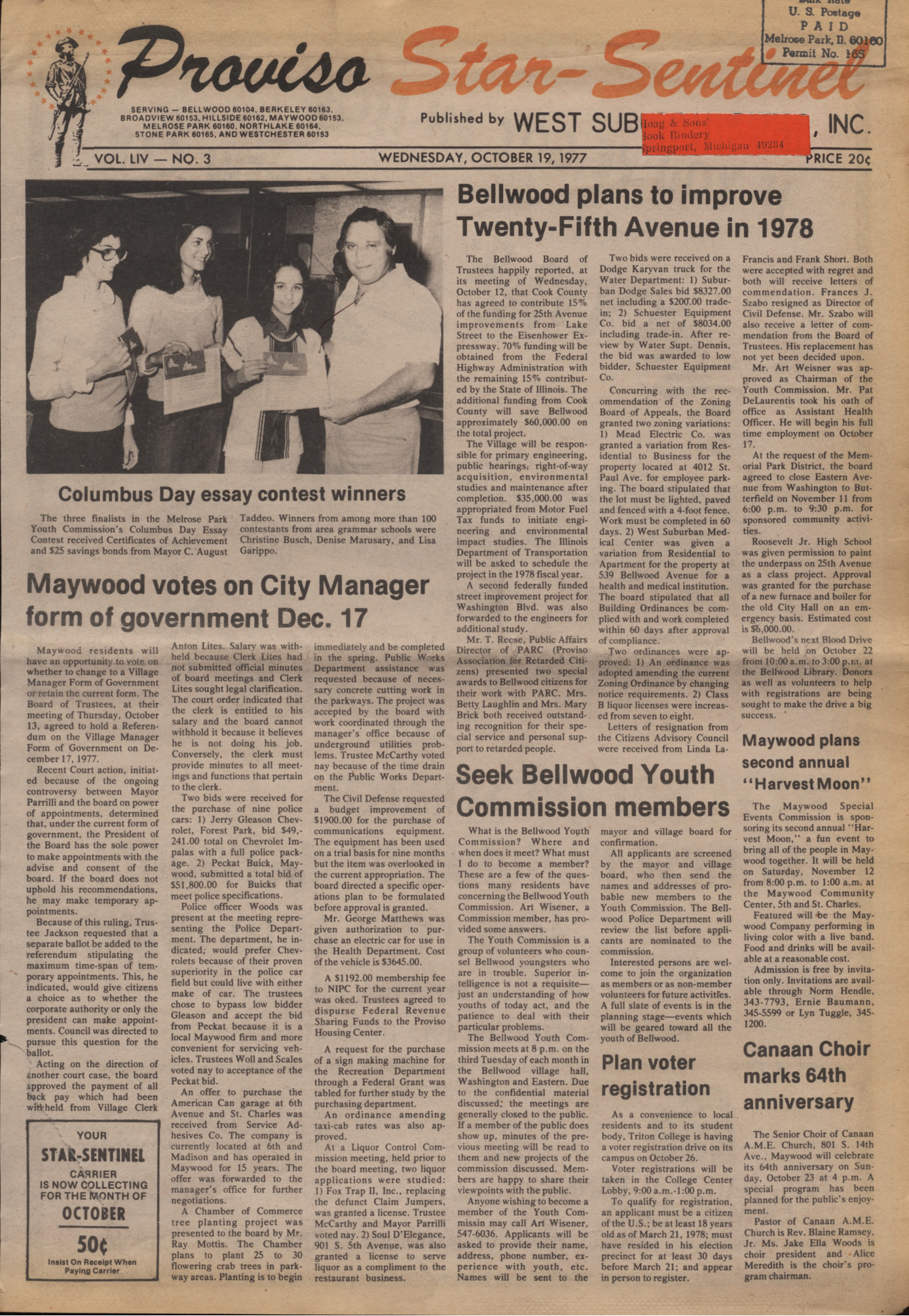 Proviso Star-Sentinel – 19771019