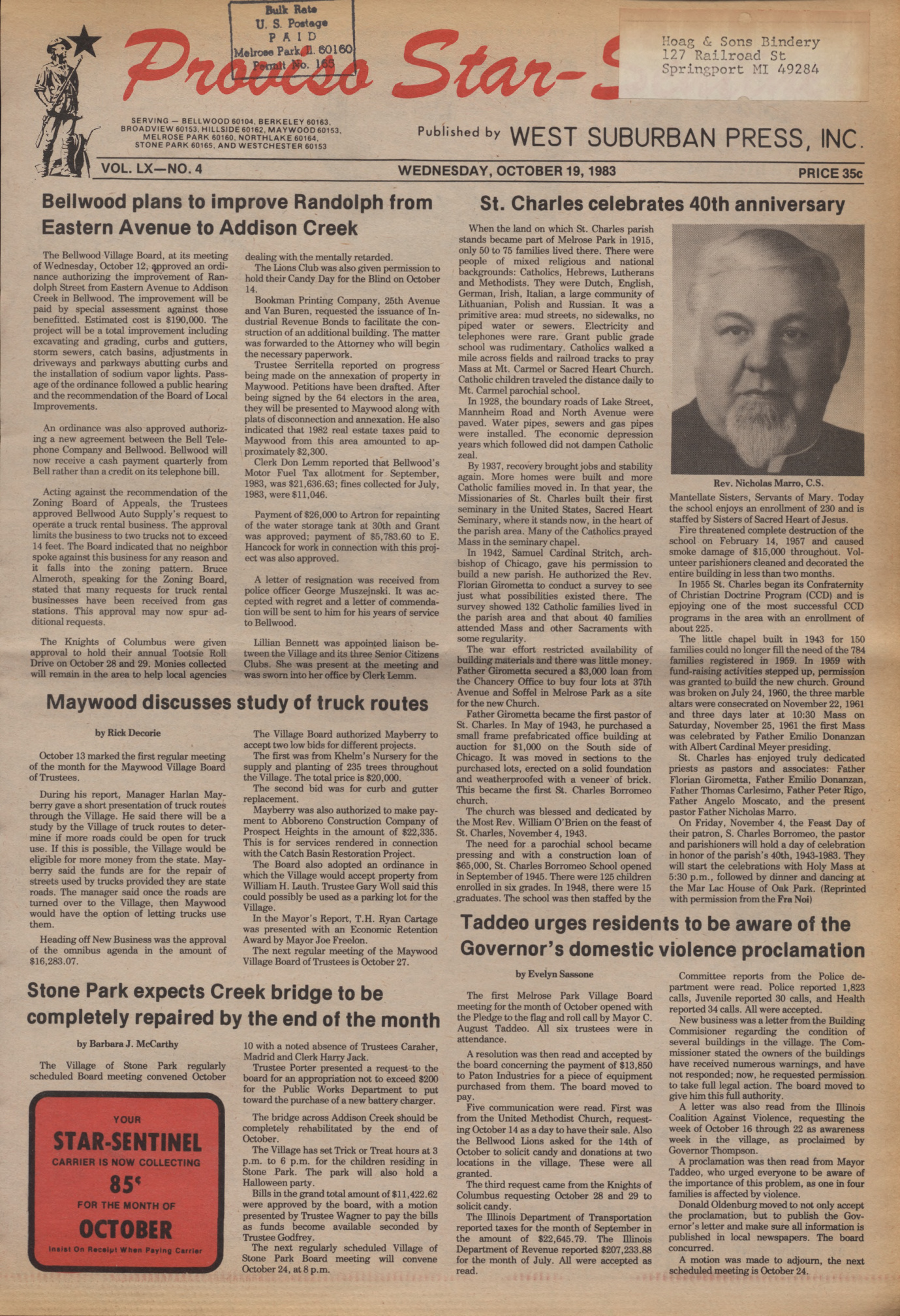 Proviso Star-Sentinel – 19831019
