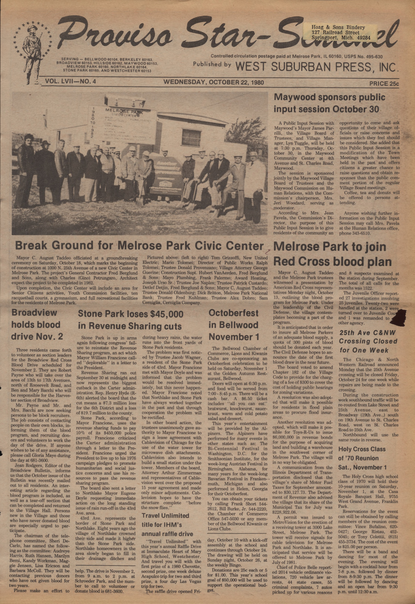 Proviso Star-Sentinel – 19801022