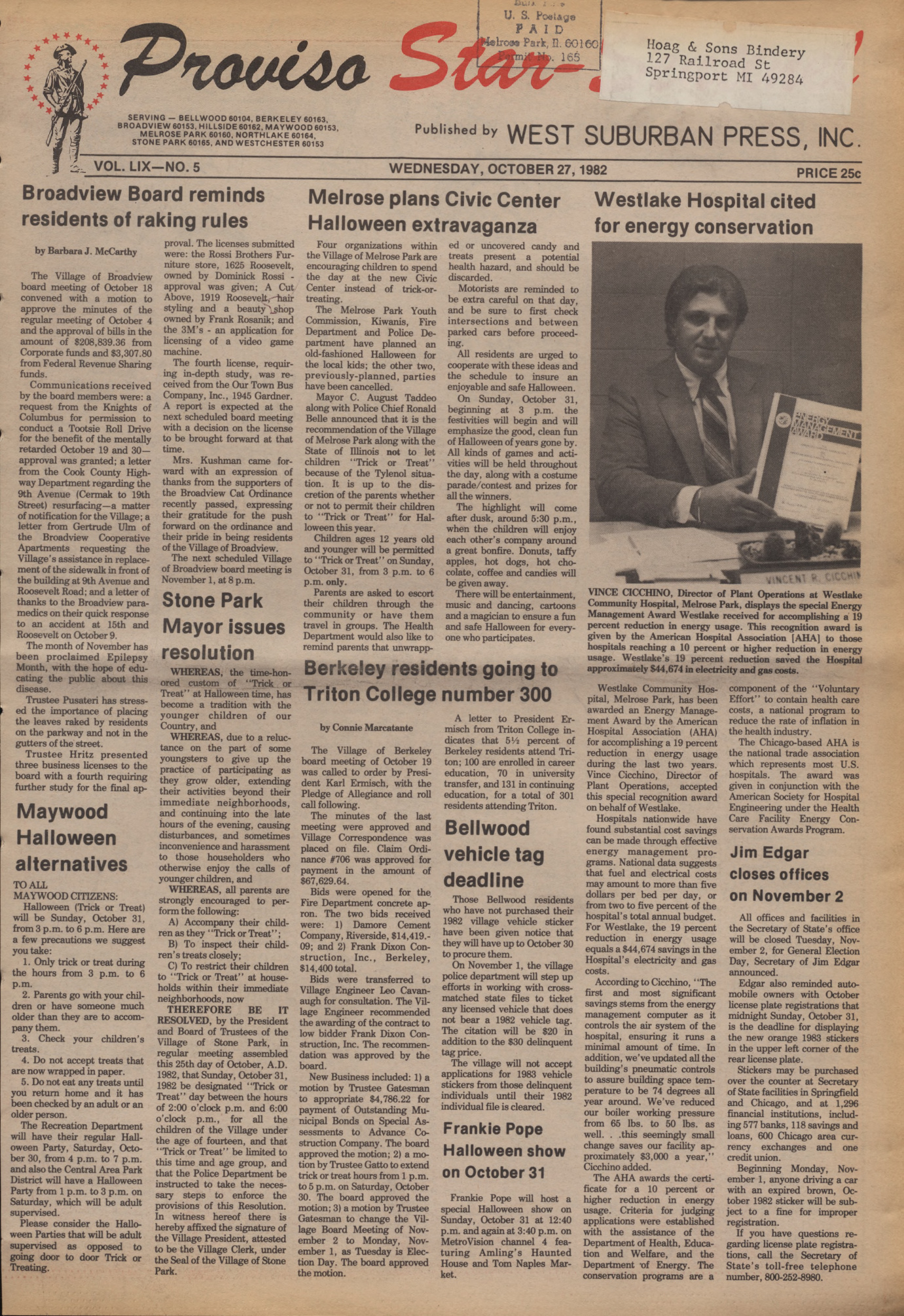 Proviso Star-Sentinel – 19821027
