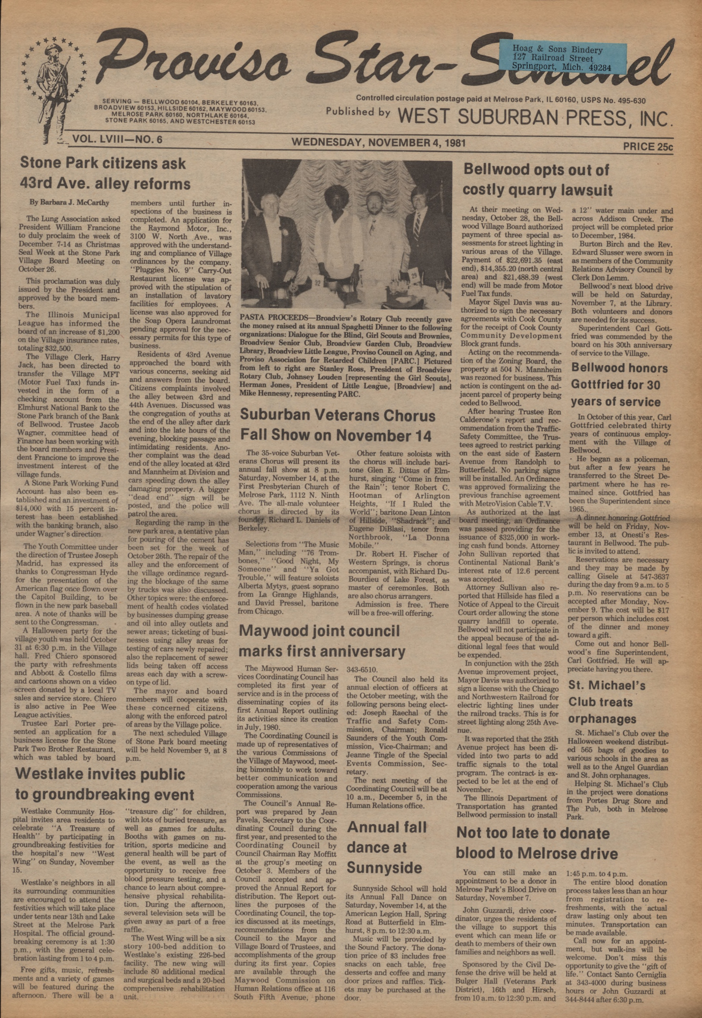 Proviso Star-Sentinel – 19811104