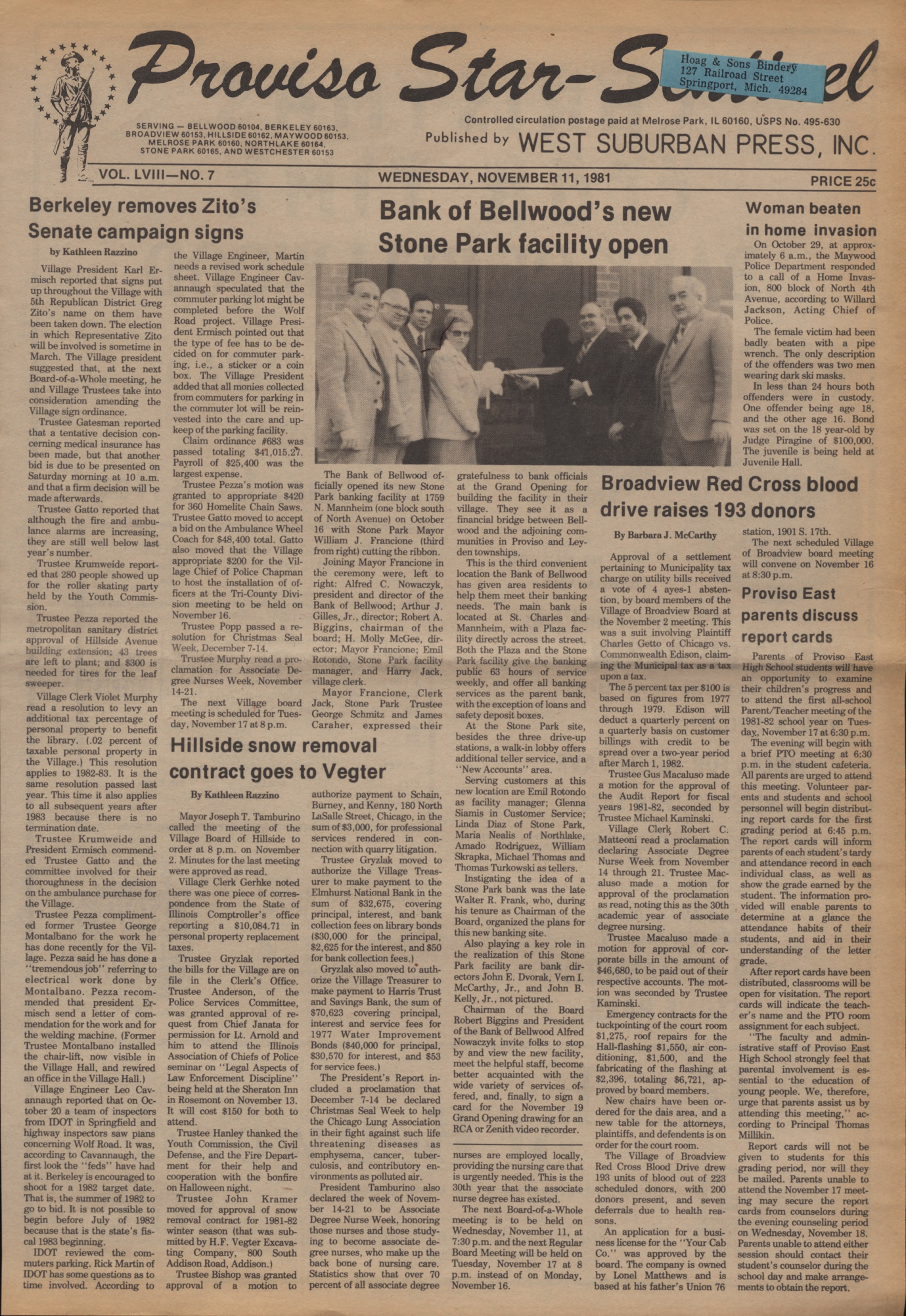 Proviso Star-Sentinel – 19811111