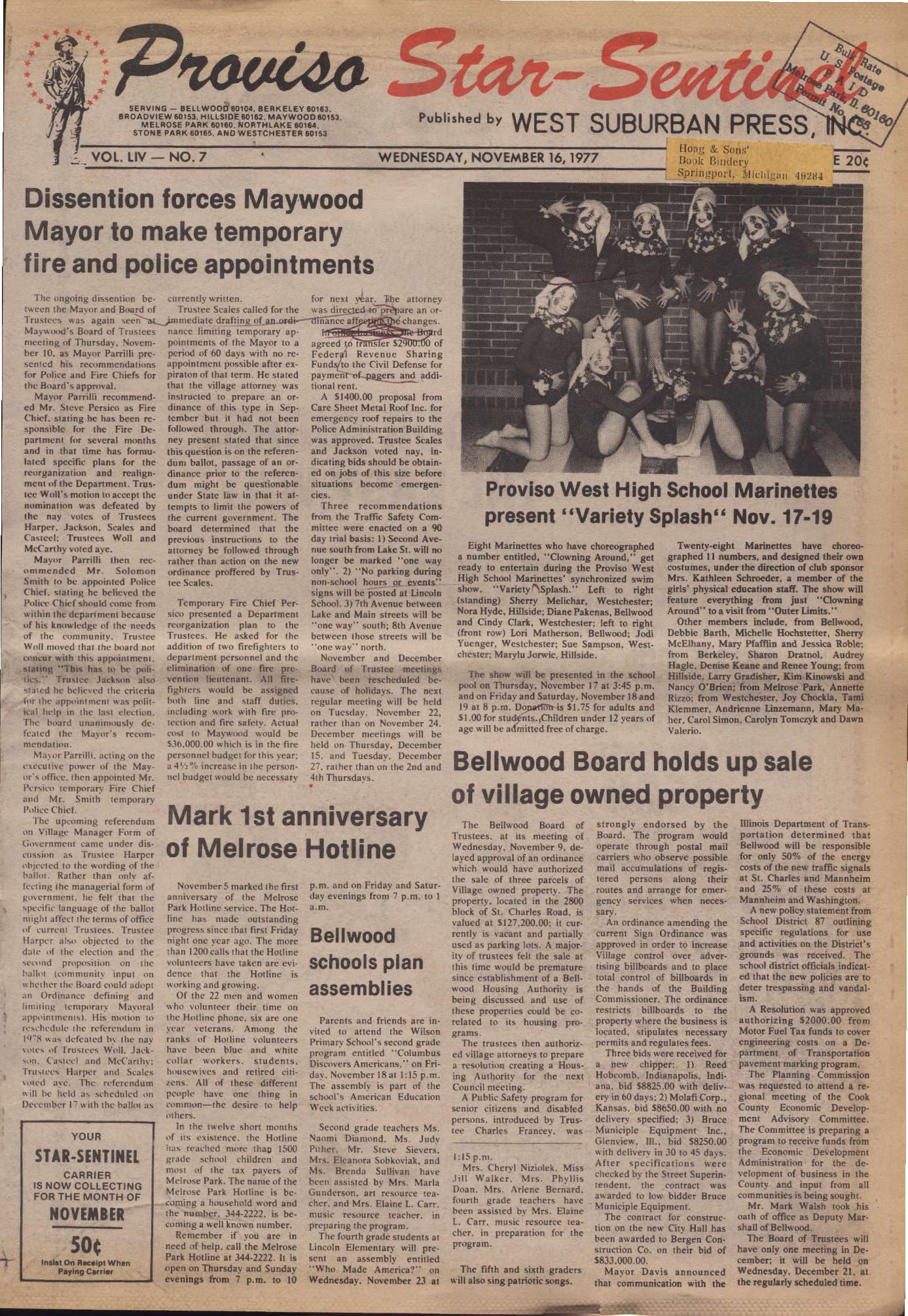 Proviso Star-Sentinel – 19771116
