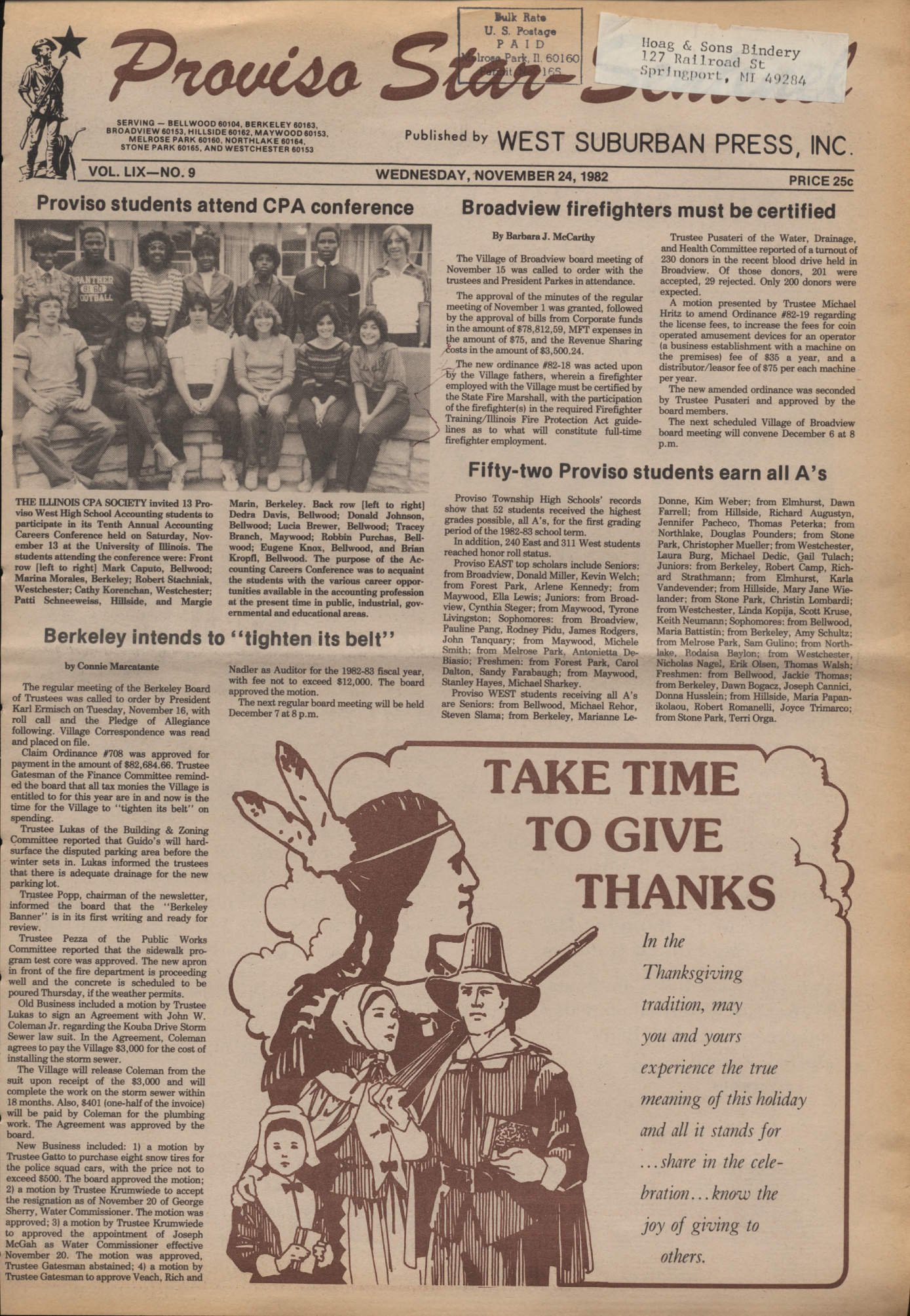 Proviso Star-Sentinel – 19821124