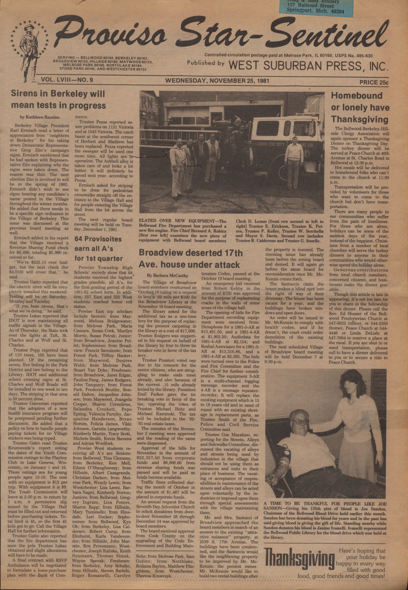 Proviso Star-Sentinel – 19811125