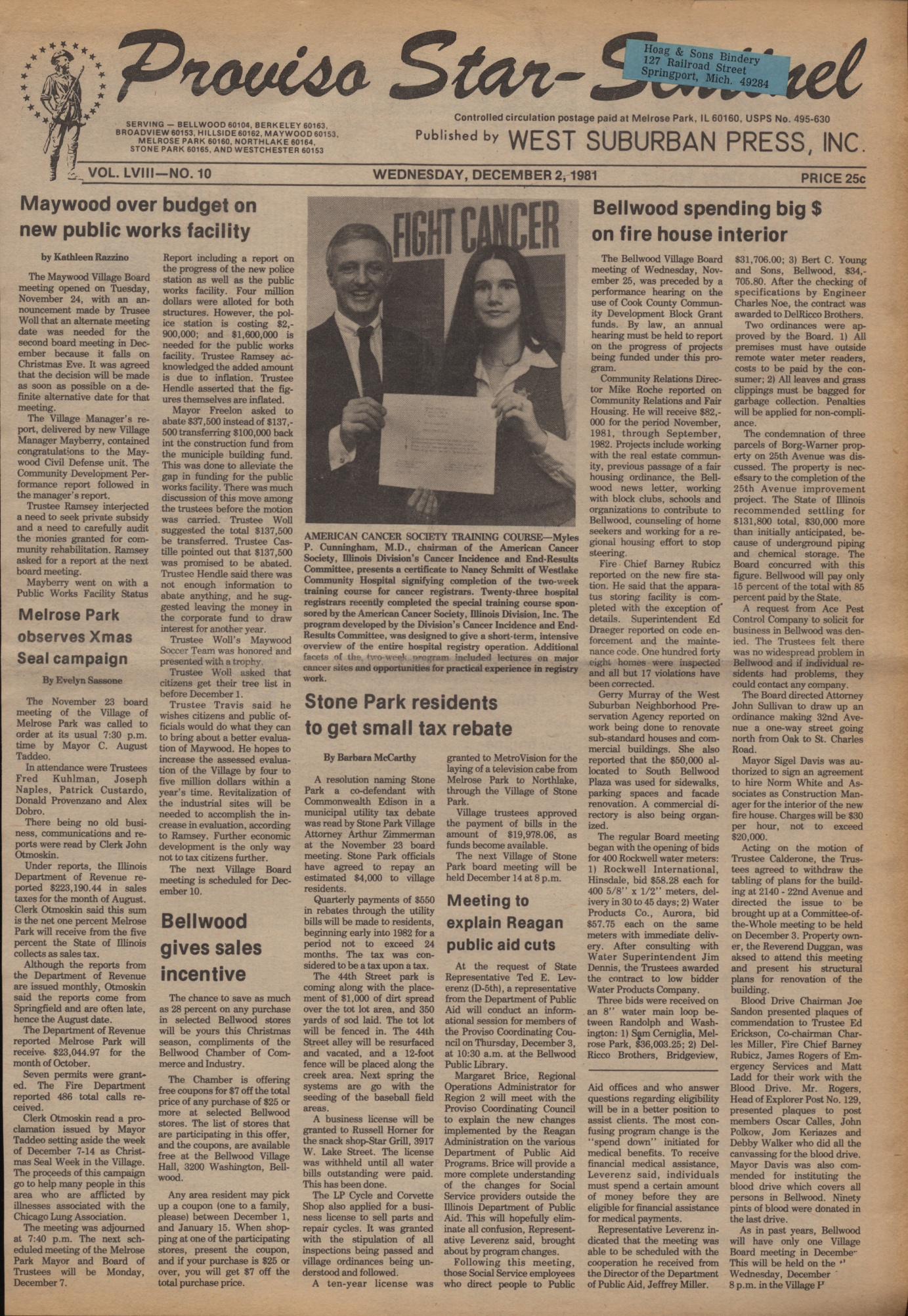 Proviso Star-Sentinel – 19811202