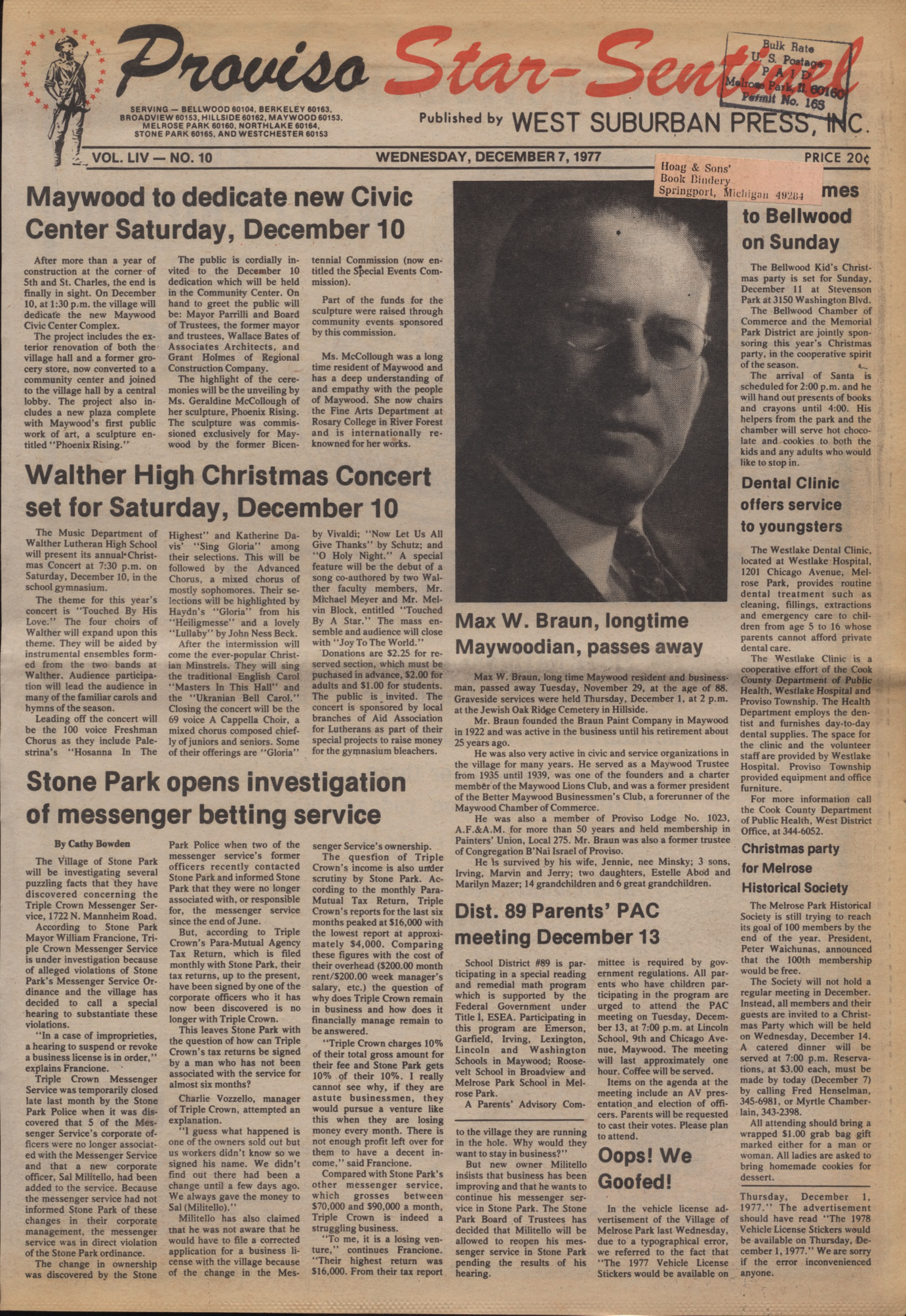 Proviso Star-Sentinel – 19771207
