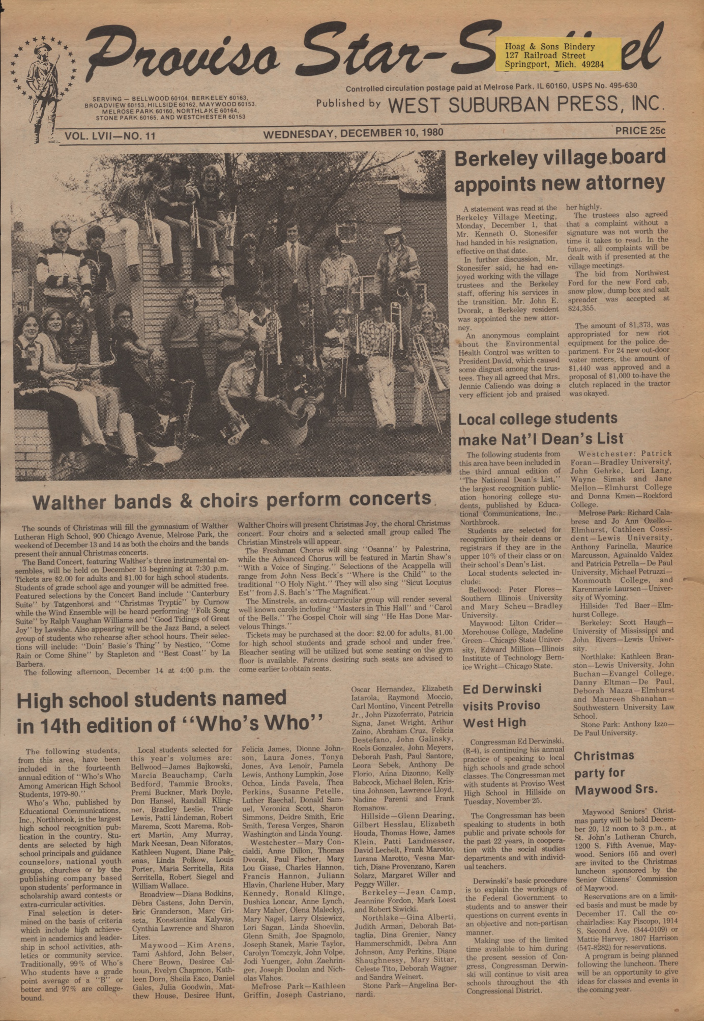 Proviso Star-Sentinel – 19801210