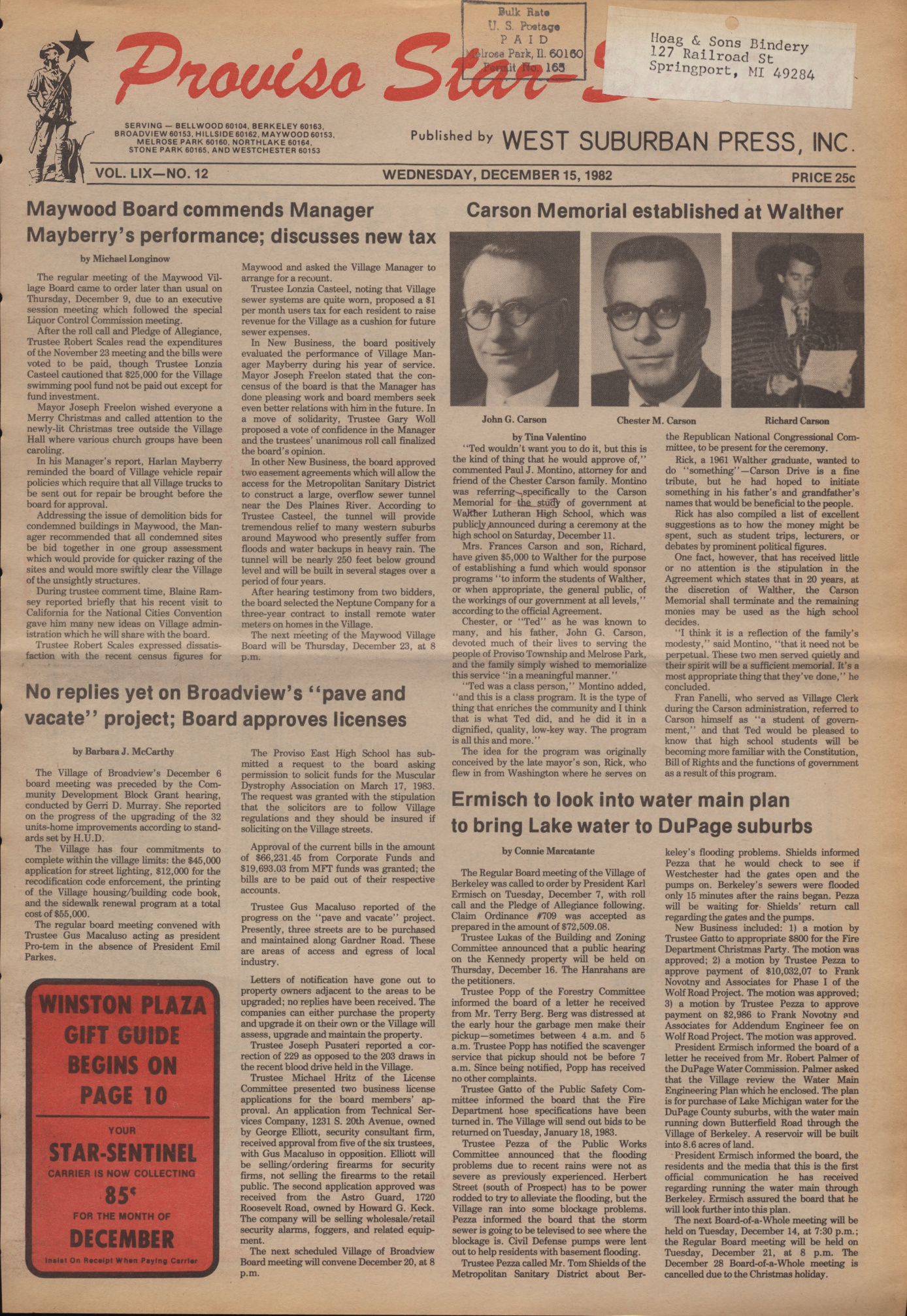 Proviso Star-Sentinel – 19821215