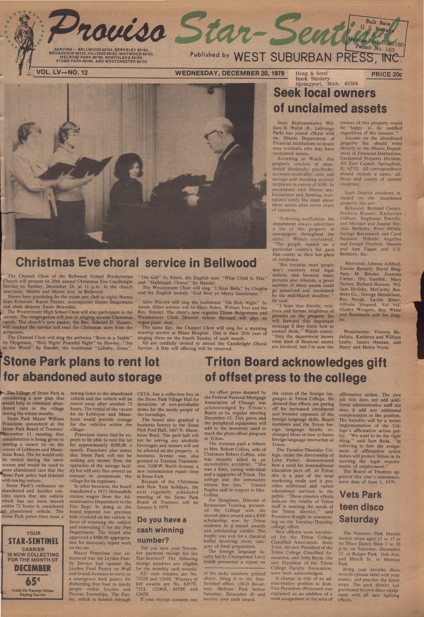 Proviso Star-Sentinel – 19781220