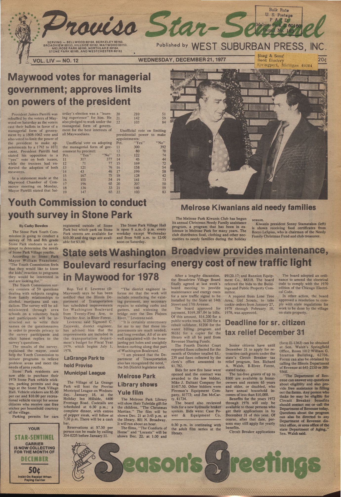 Proviso Star-Sentinel – 19771221