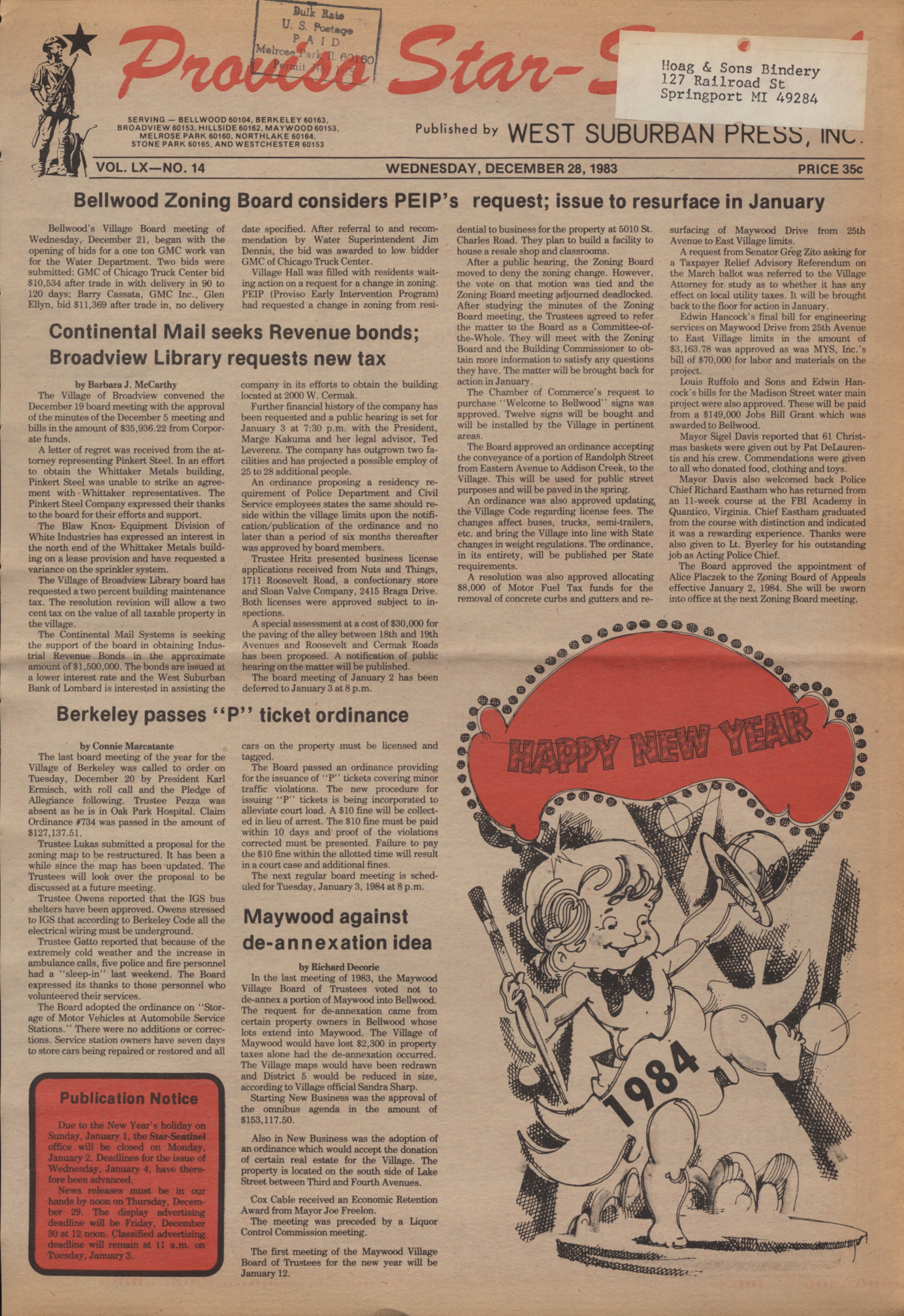Proviso Star-Sentinel – 19831228