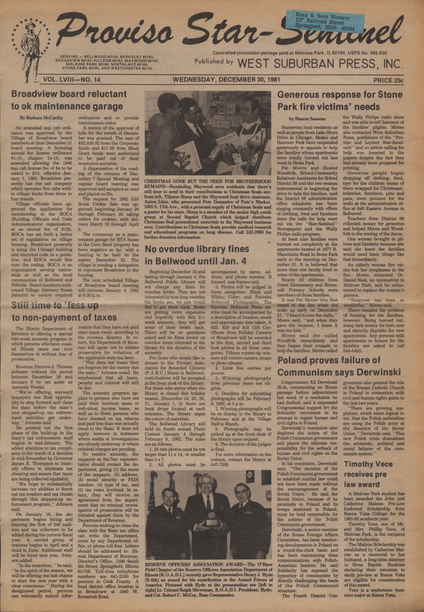 Proviso Star-Sentinel – 19811230