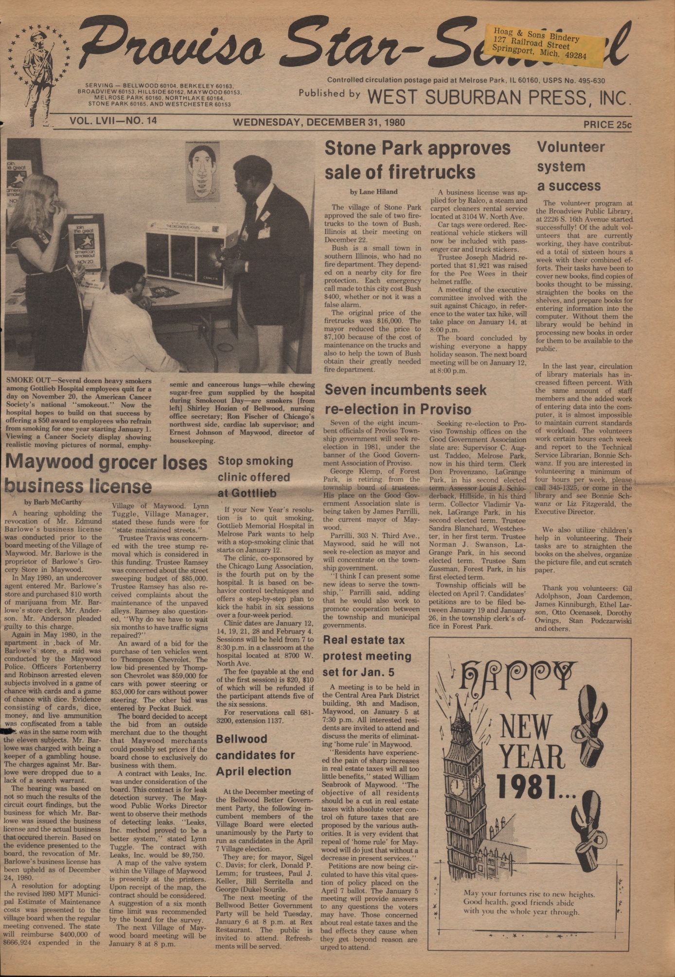 Proviso Star-Sentinel – 19801231