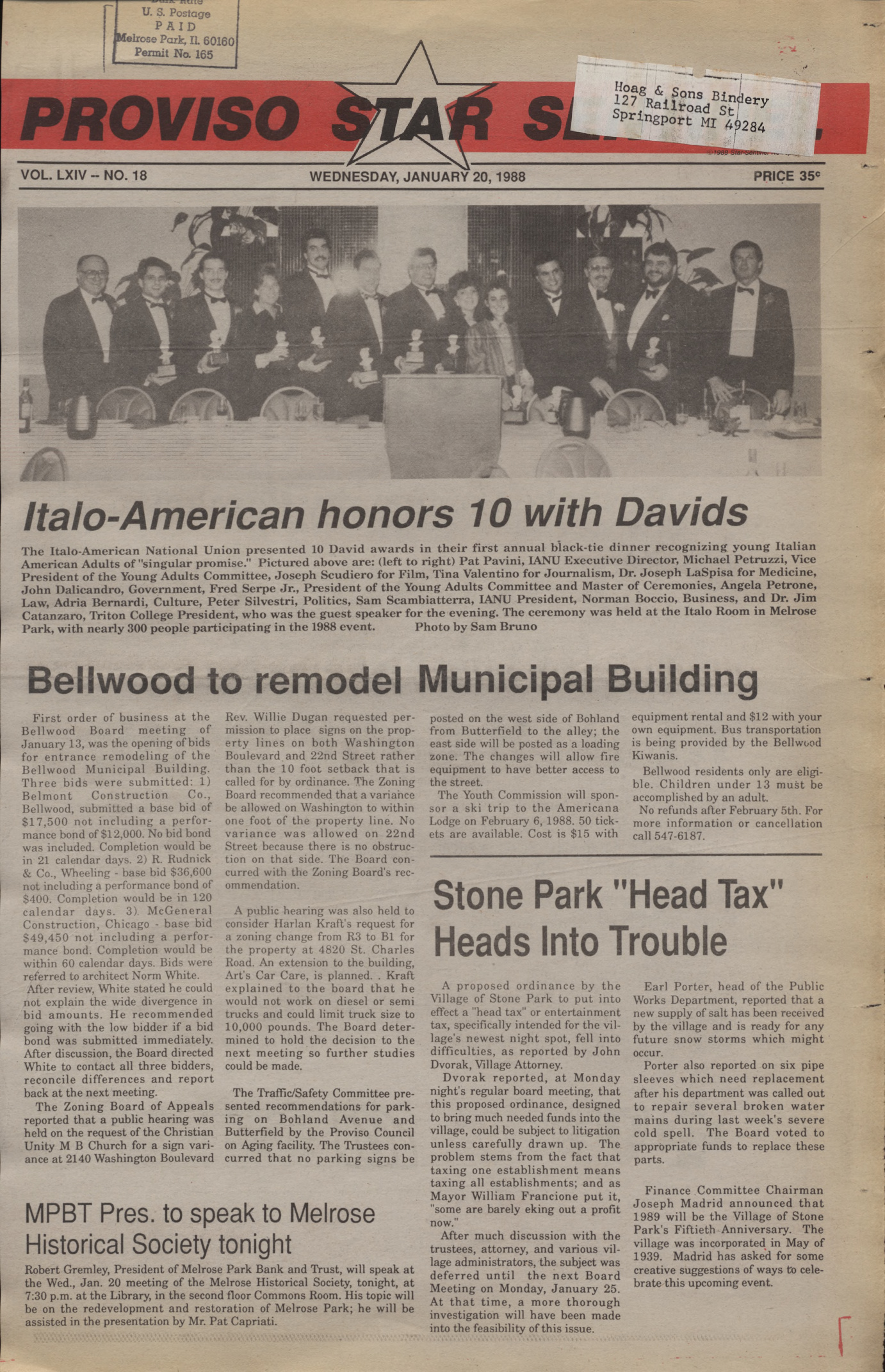 Proviso Star-Sentinel – 19880120