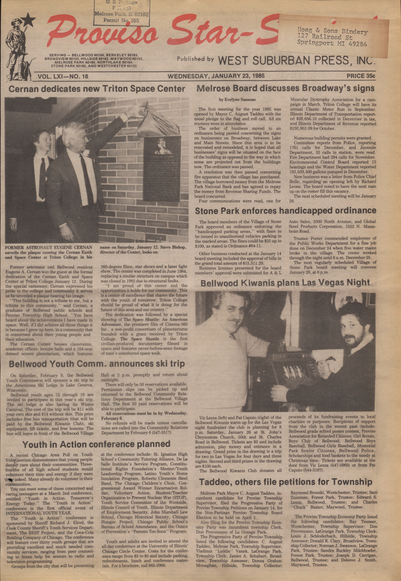 Proviso Star-Sentinel – 19850123