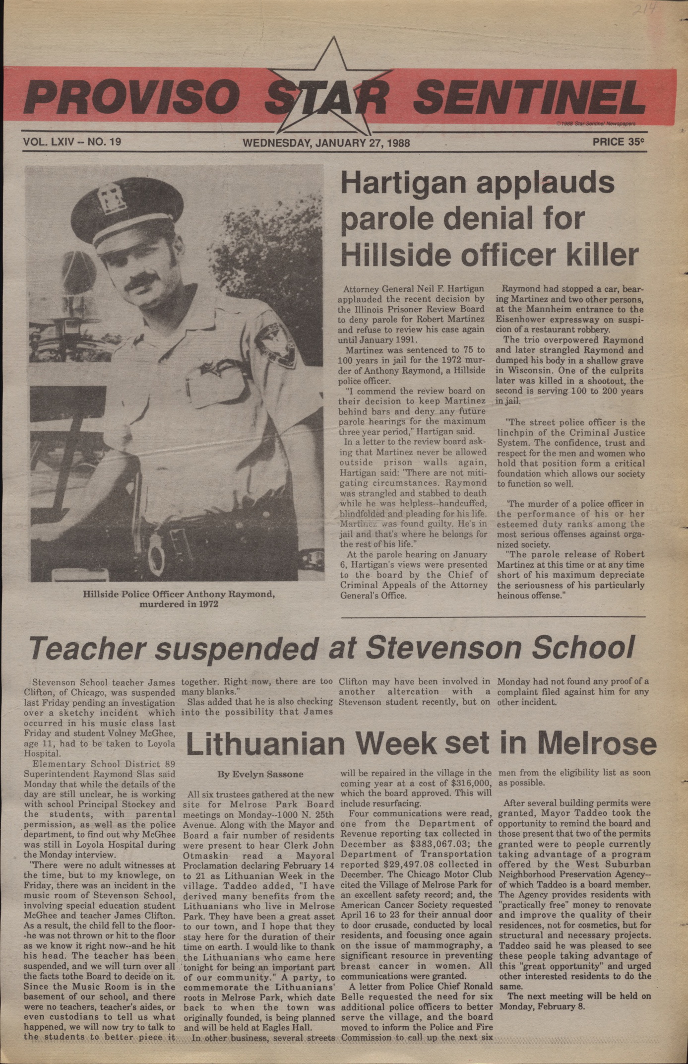 Proviso Star-Sentinel – 19880127