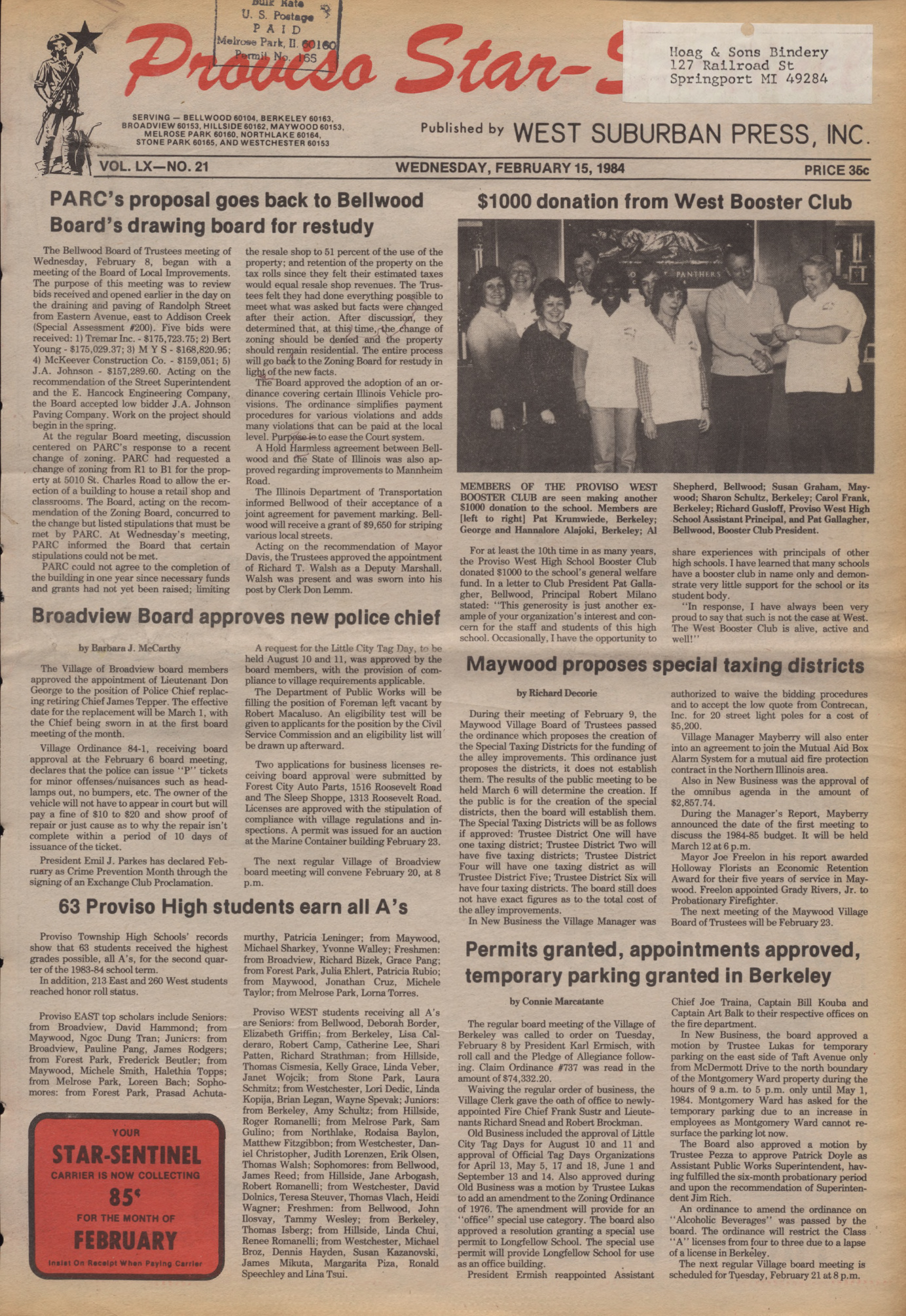 Proviso Star-Sentinel – 19840215