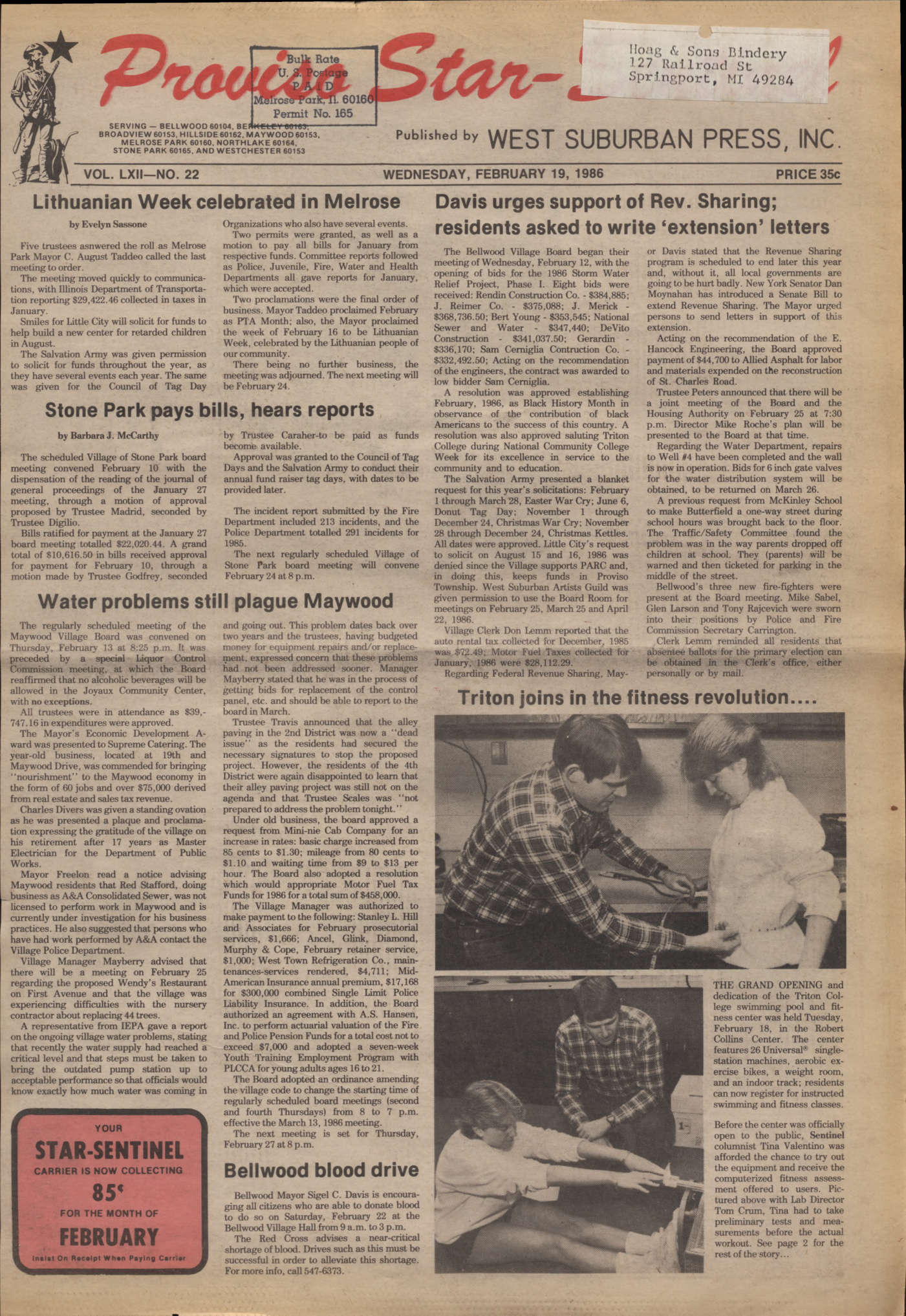 Proviso Star-Sentinel – 19860219