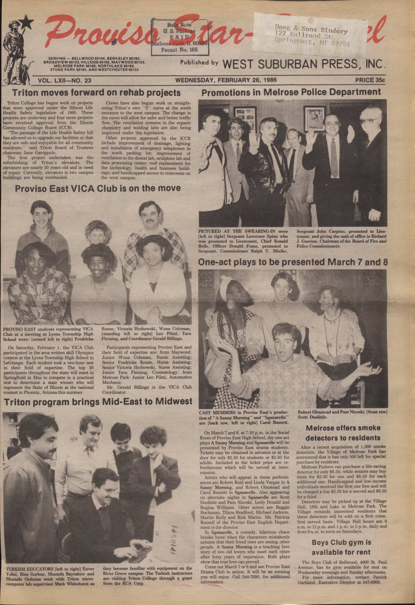 Proviso Star-Sentinel – 19860226