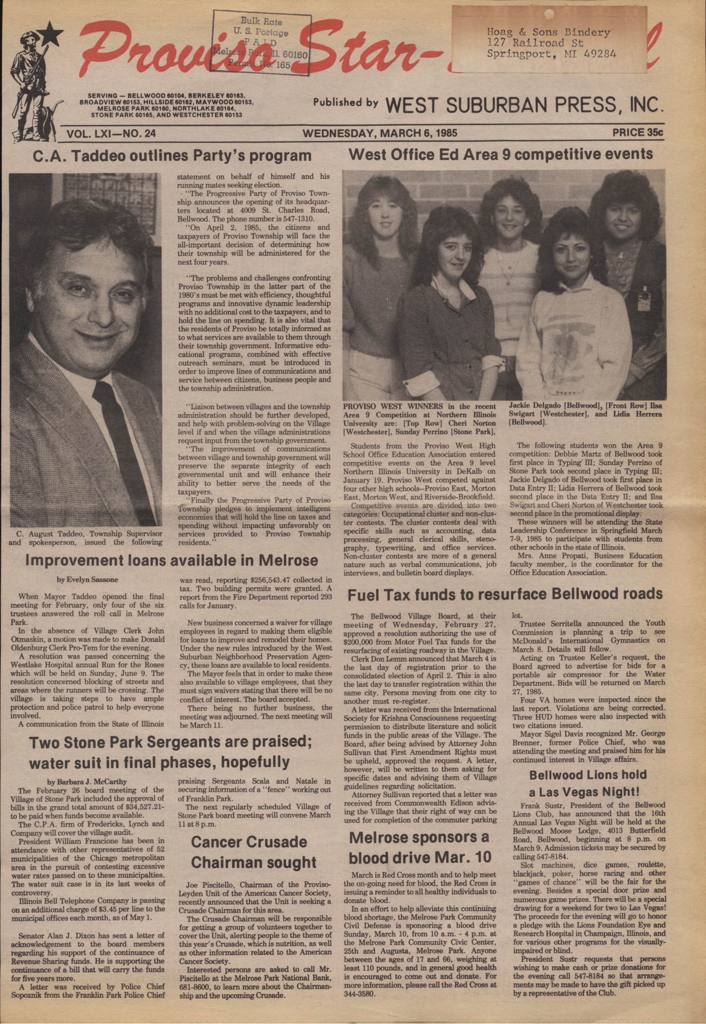 Proviso Star-Sentinel – 19850306