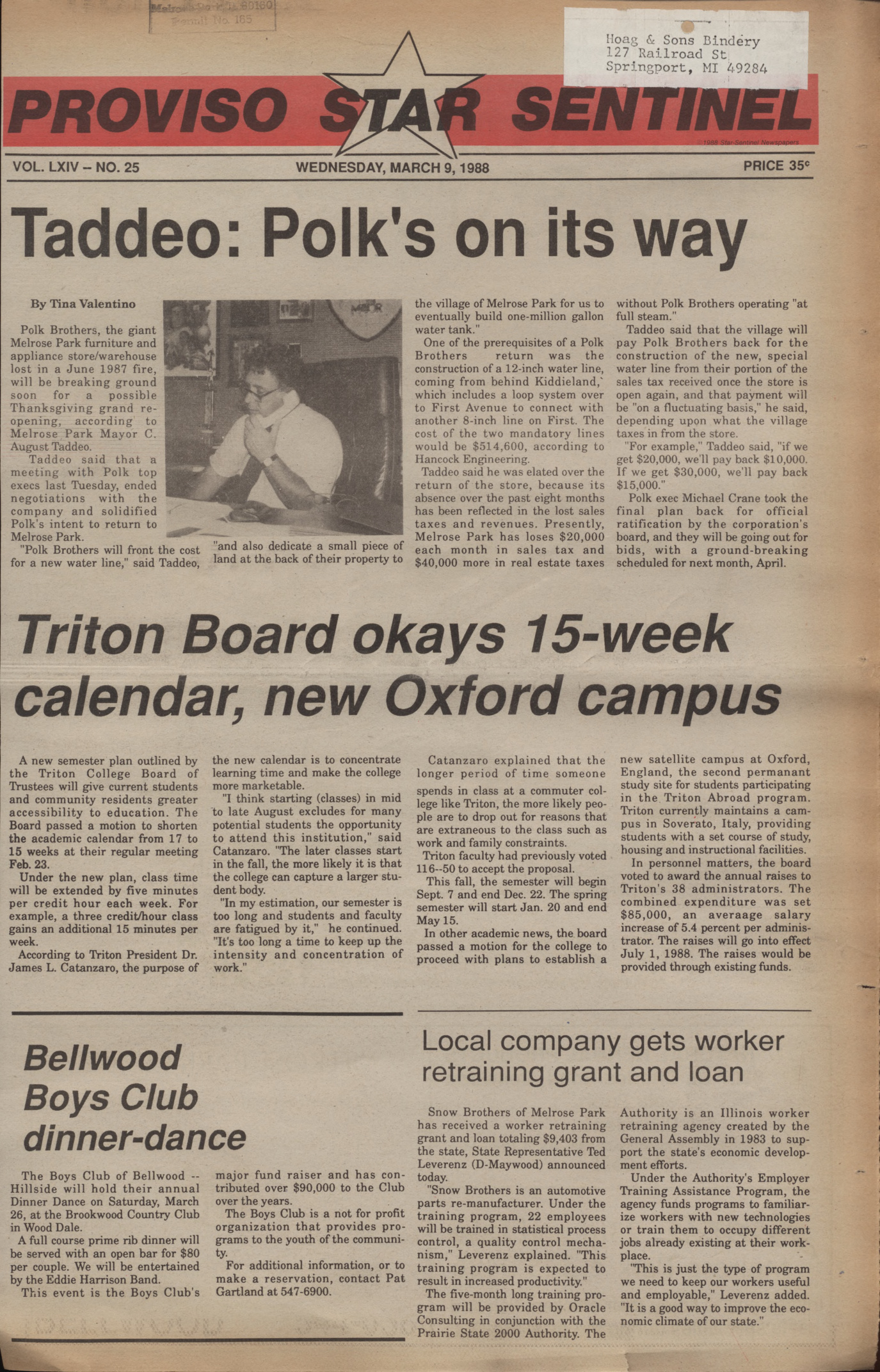 Proviso Star-Sentinel – 19880309