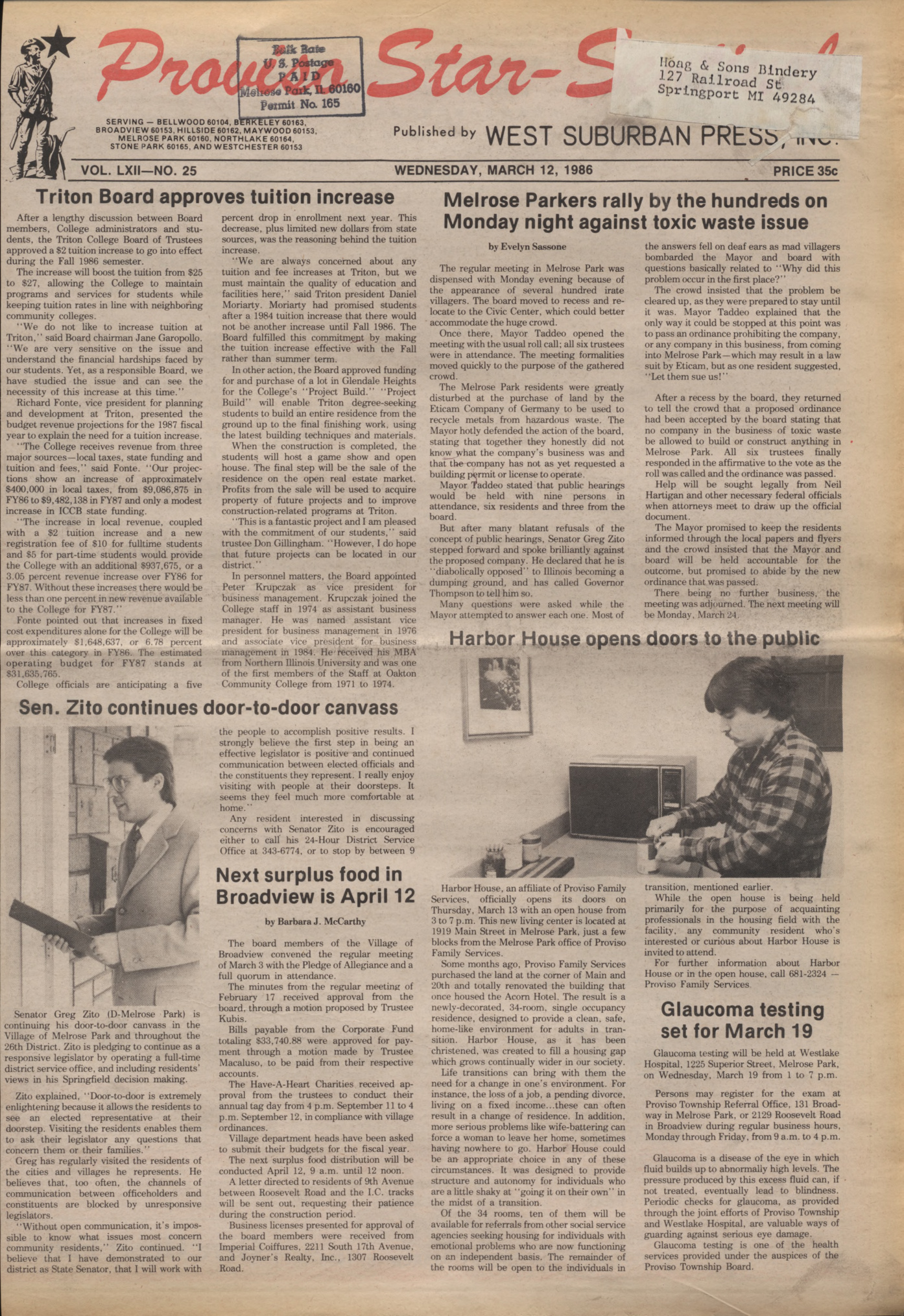 Proviso Star-Sentinel – 19860312