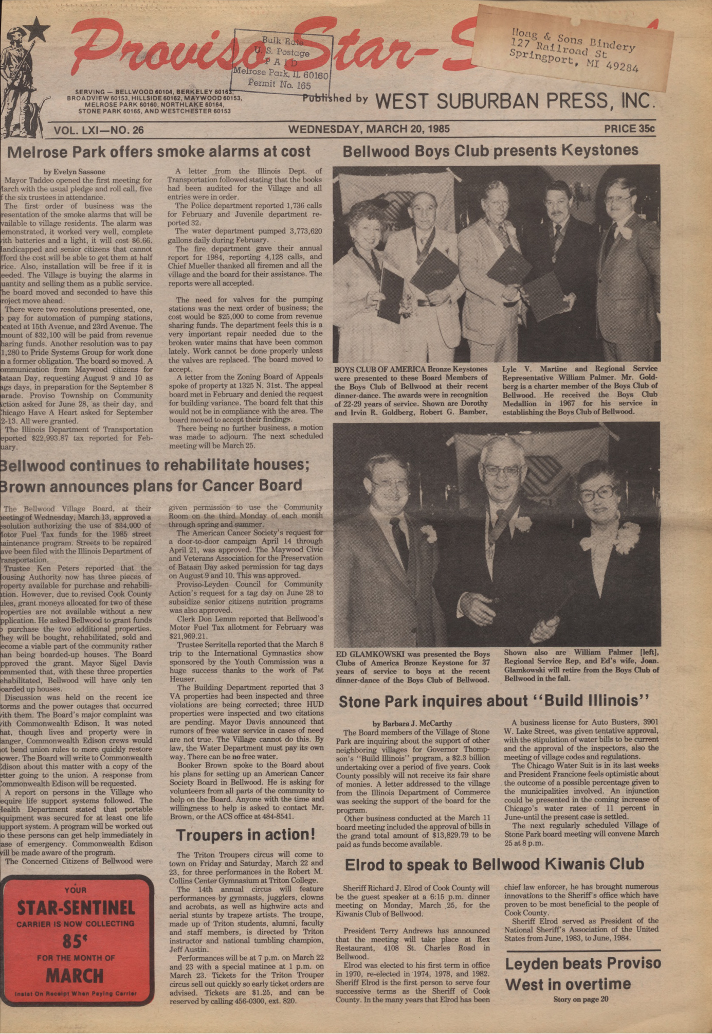 Proviso Star-Sentinel – 19850320