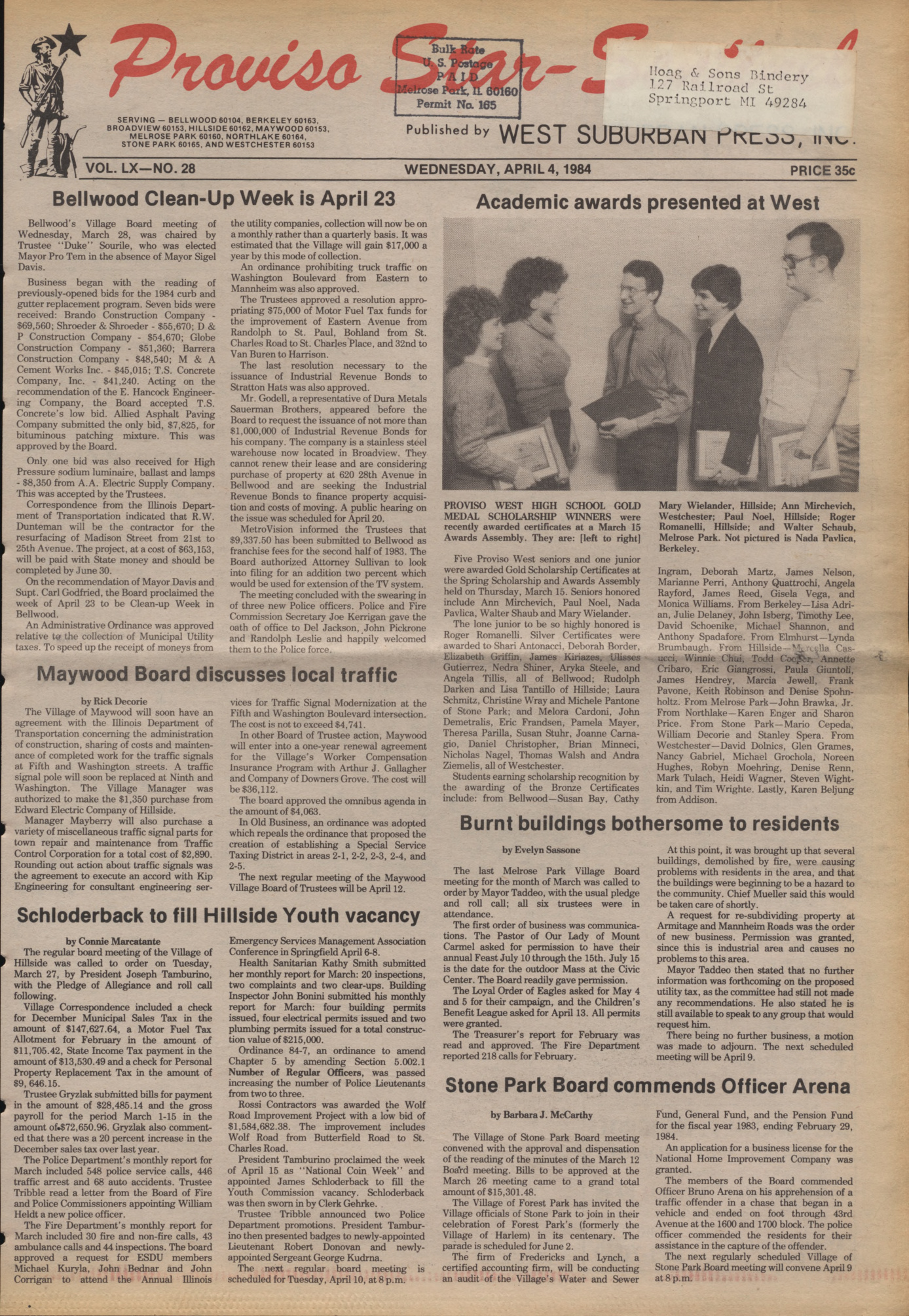 Proviso Star-Sentinel – 19840404