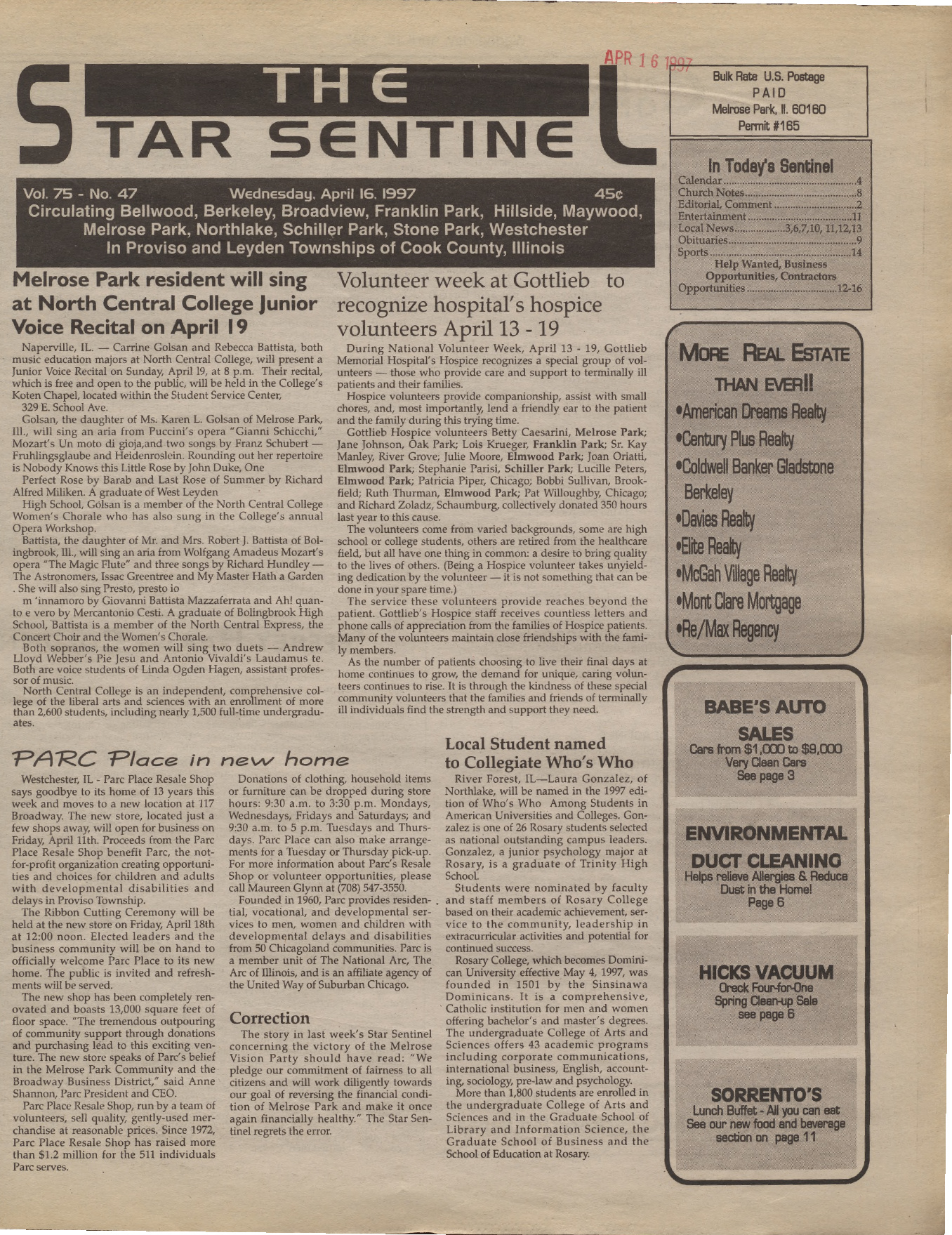 Proviso Star-Sentinel – 19970416