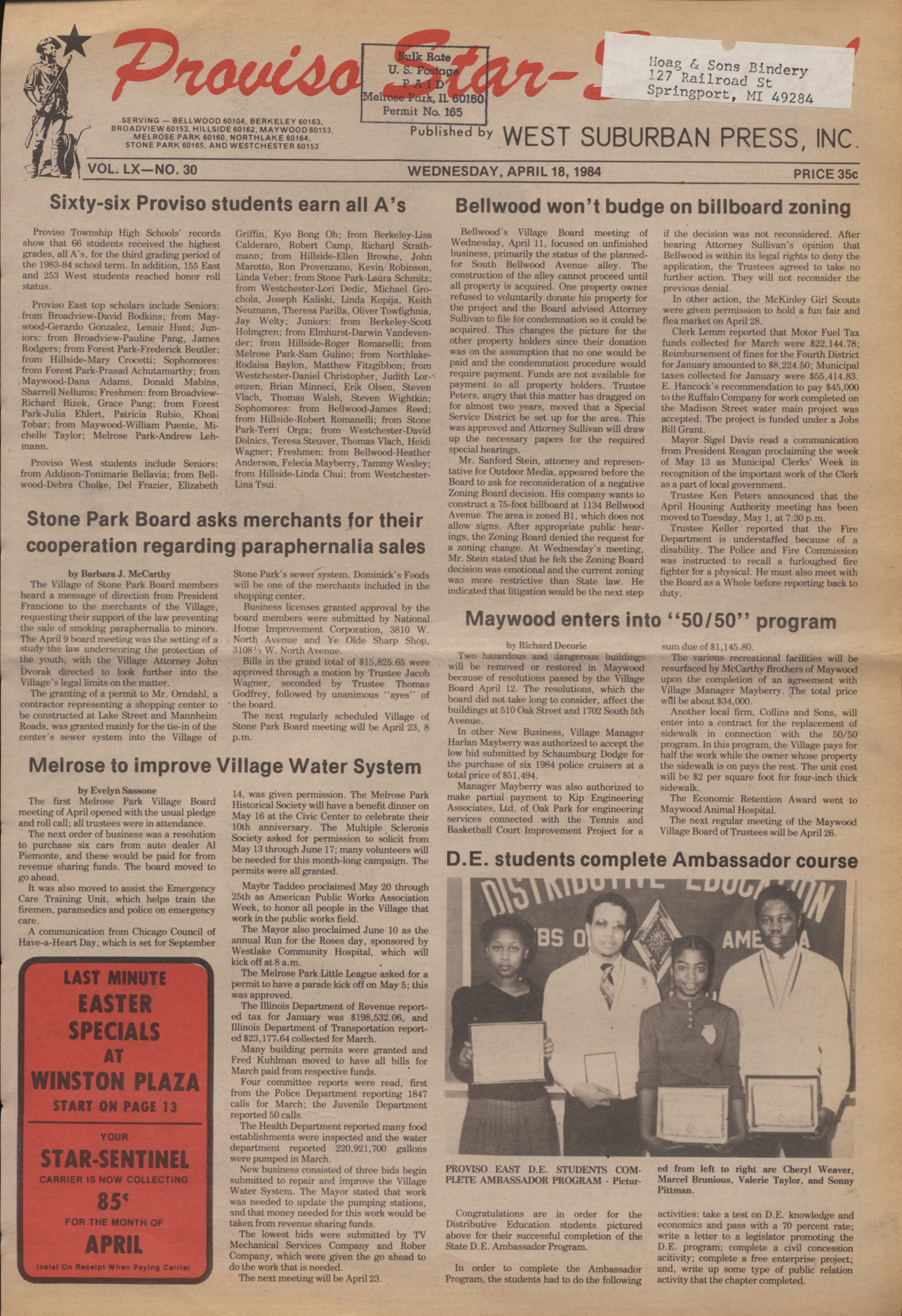 Proviso Star-Sentinel – 19840418